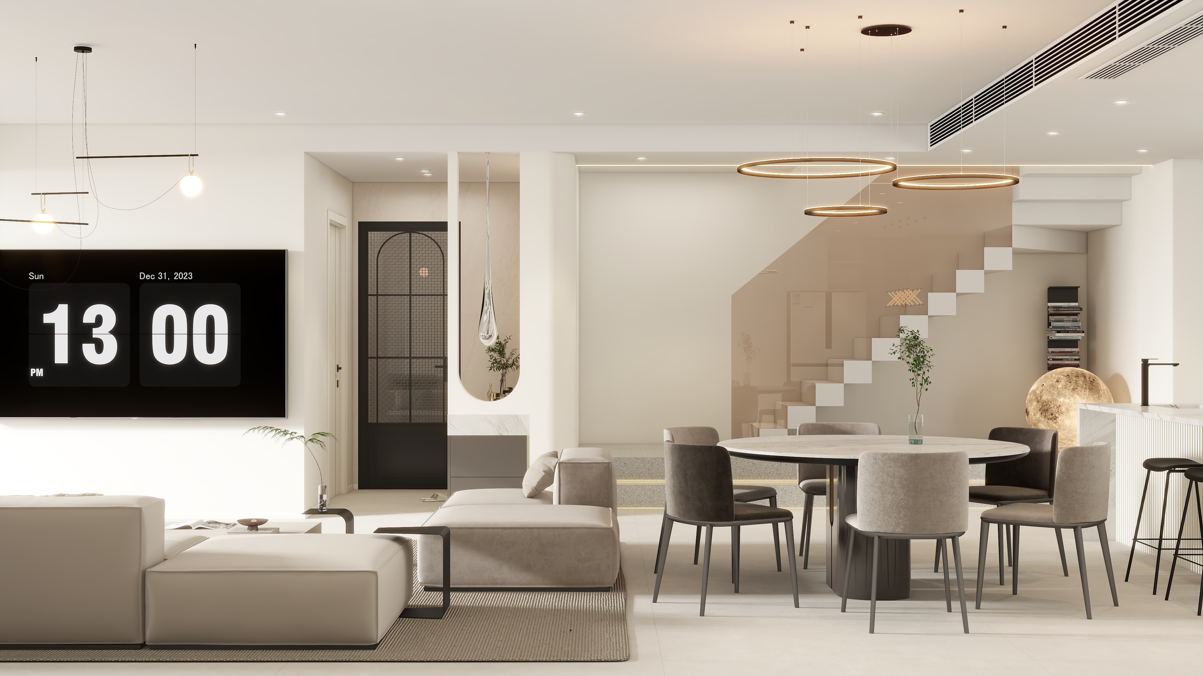 设计师珂源-武汉城建明镜台意式328㎡3室-装修设计方案