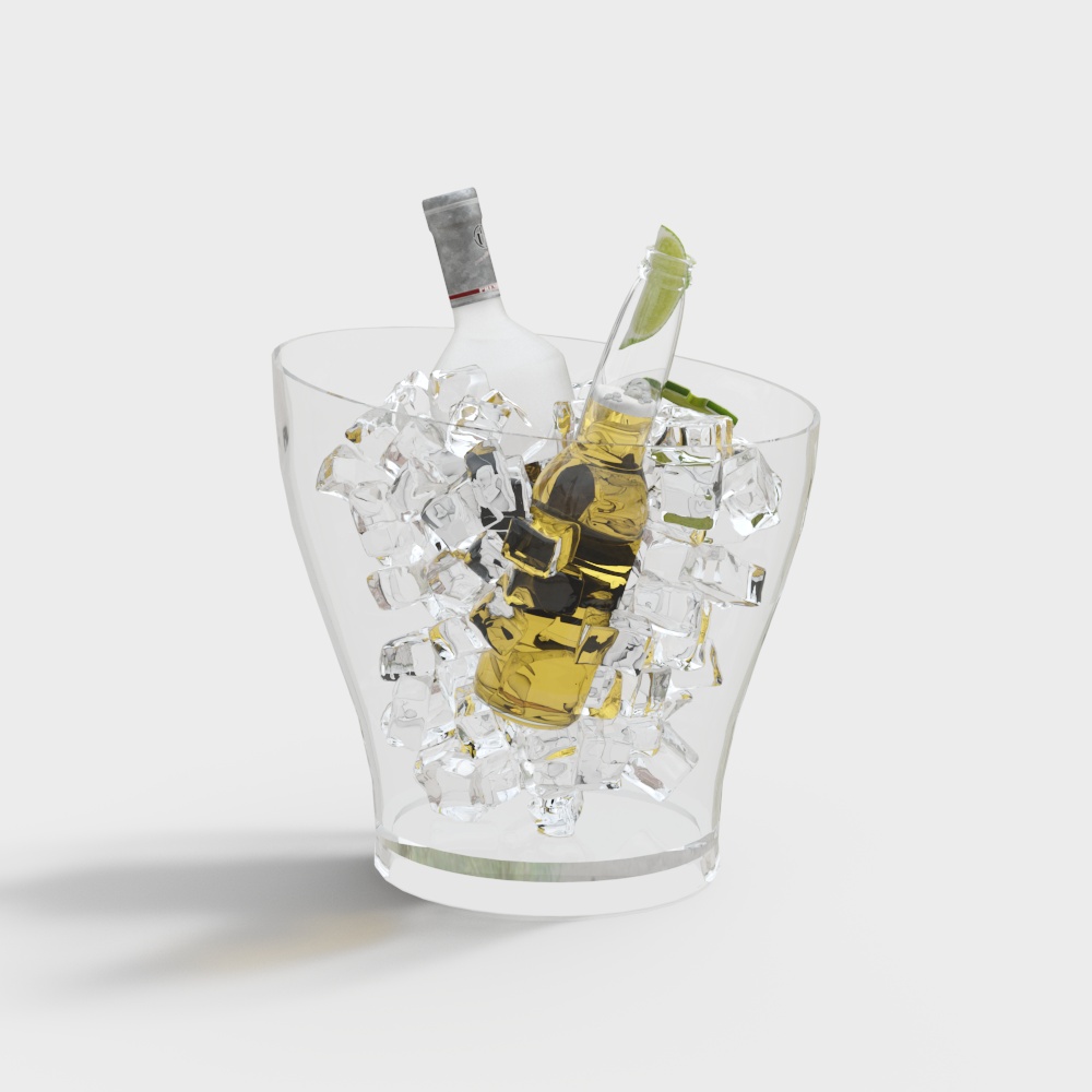 冰桶啤酒3D模型