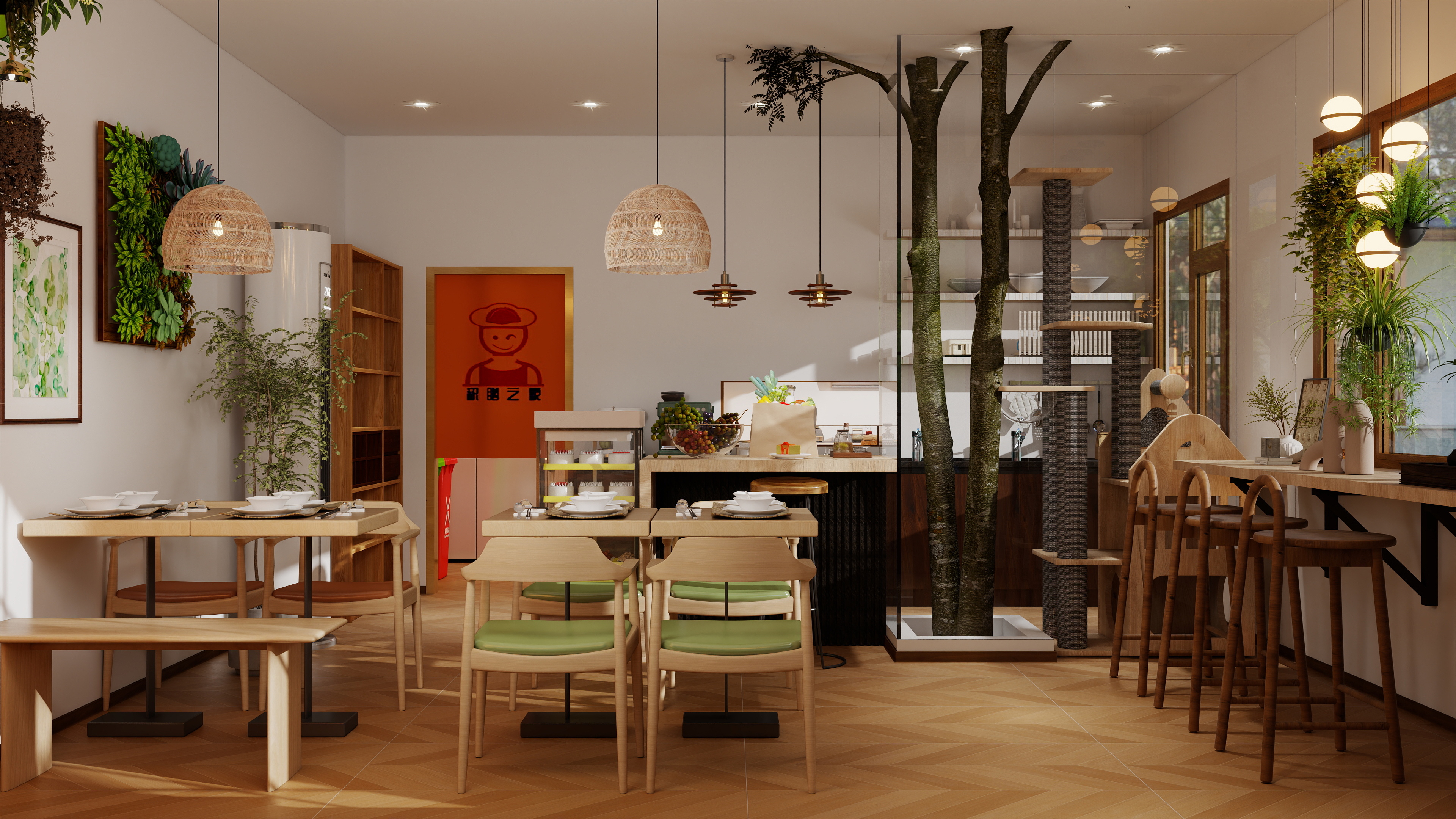 设计师珂源-大城小院原木55㎡装修效果图