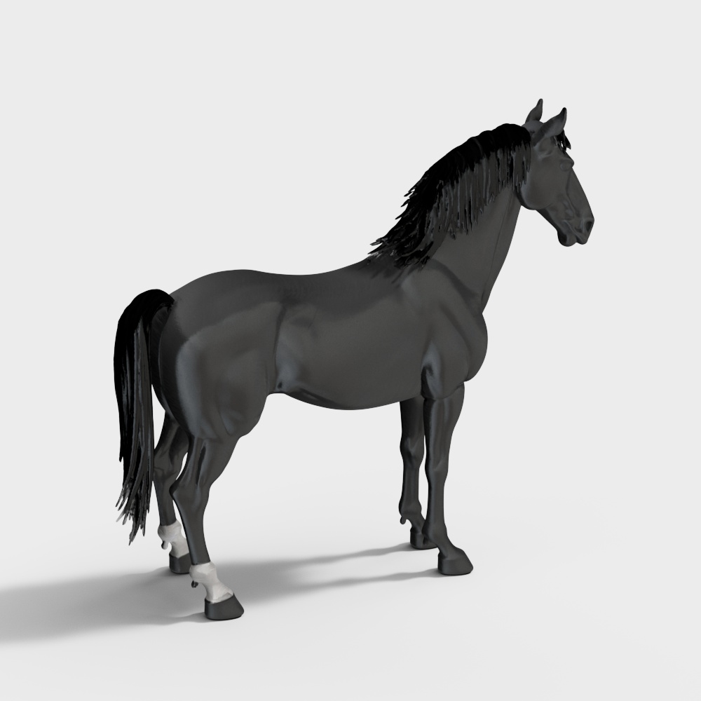 陶瓷马摆件3D模型