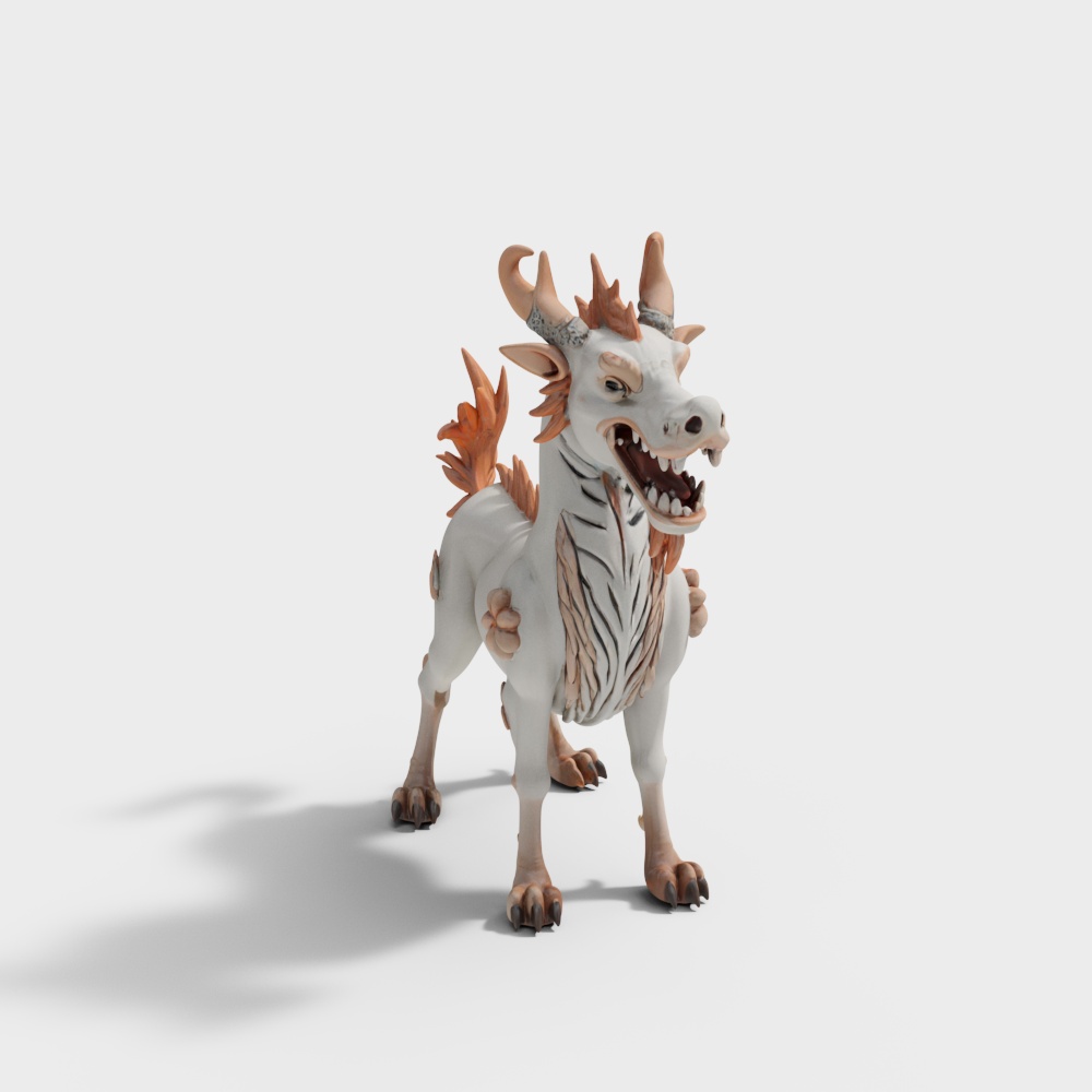 科幻动物摆件3D模型