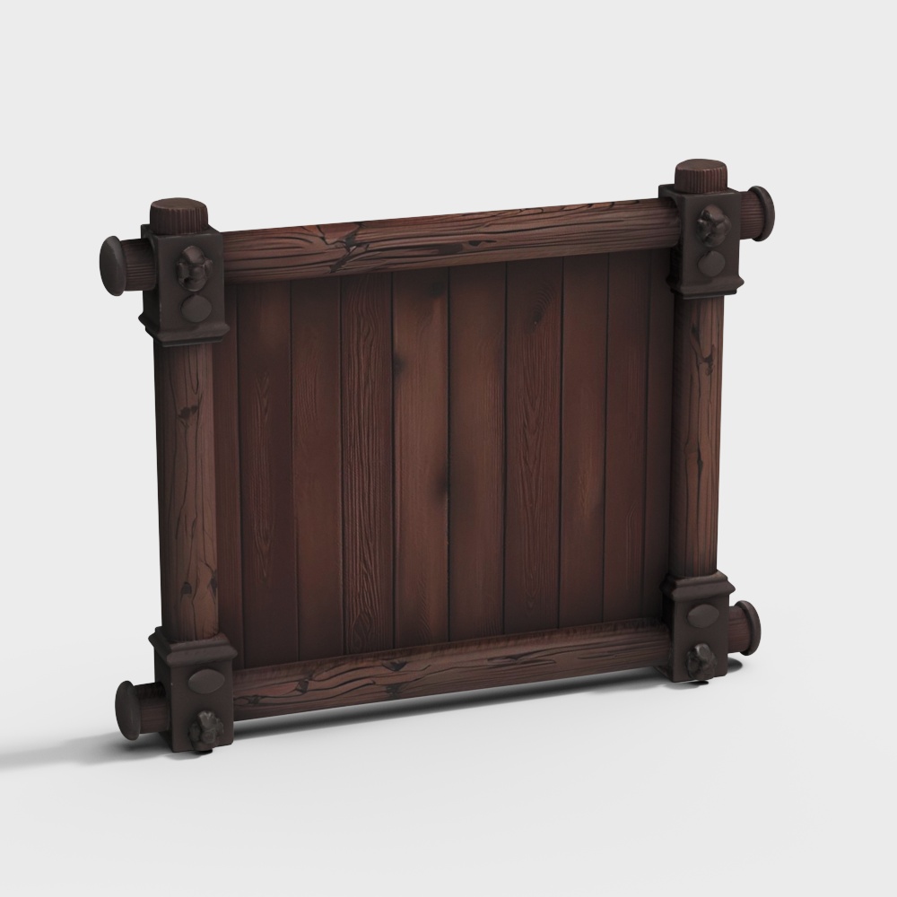 游戏风格栏杆3D模型