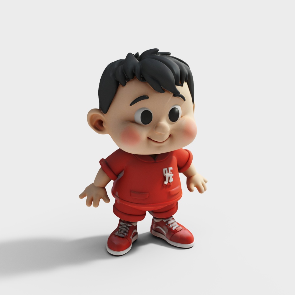 卡通男孩玩具3D模型