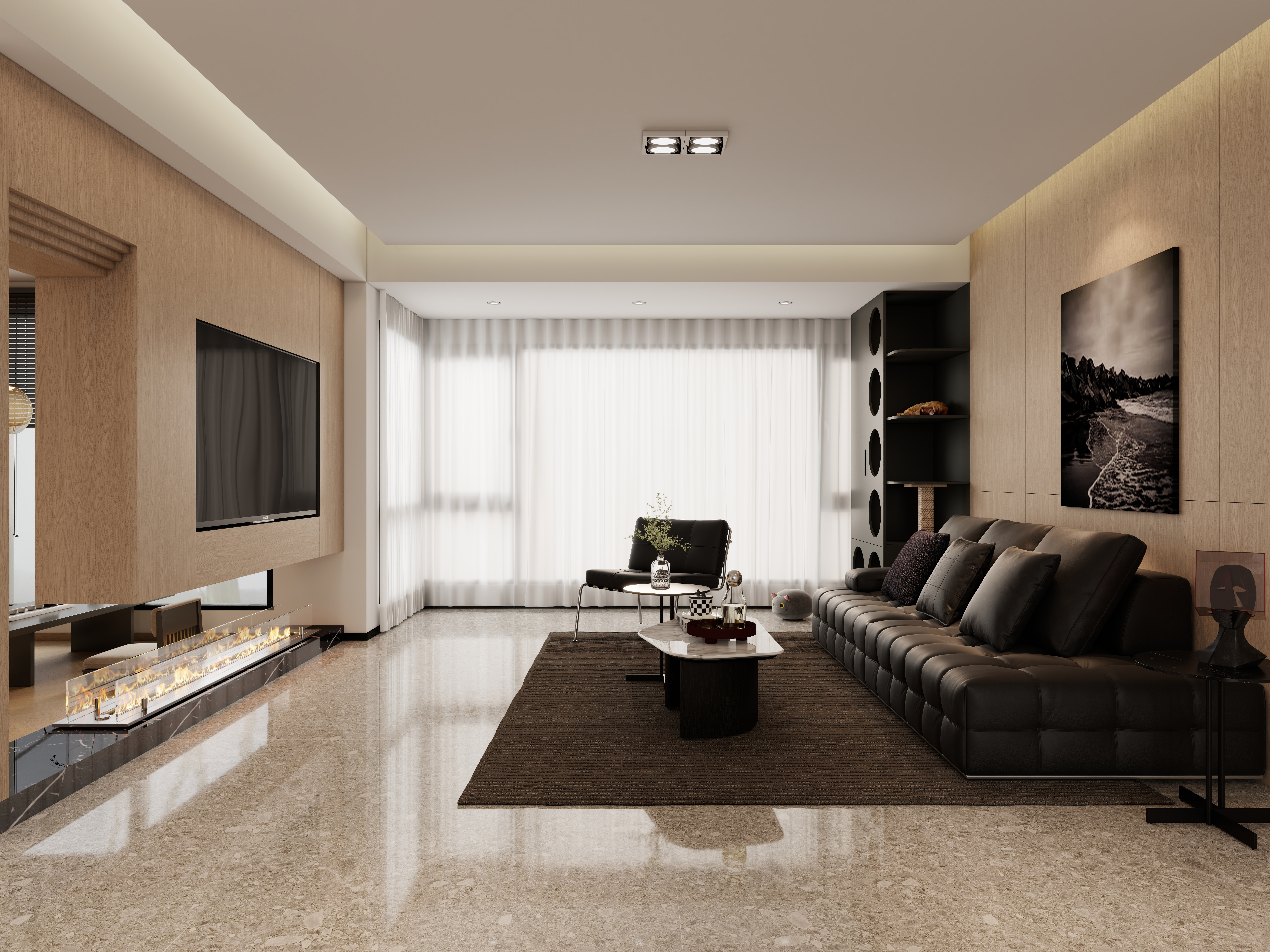 J梁序先(拎)-招商雍景湾1期125㎡3室装修效果图