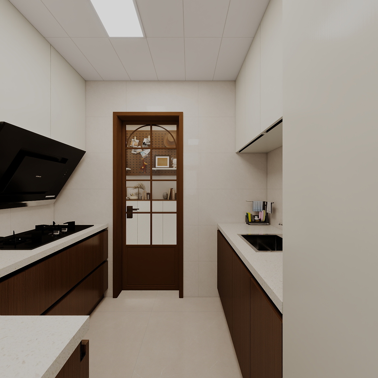 艺雅丽-99平中古奶油风 一层厨房装修效果图第4张