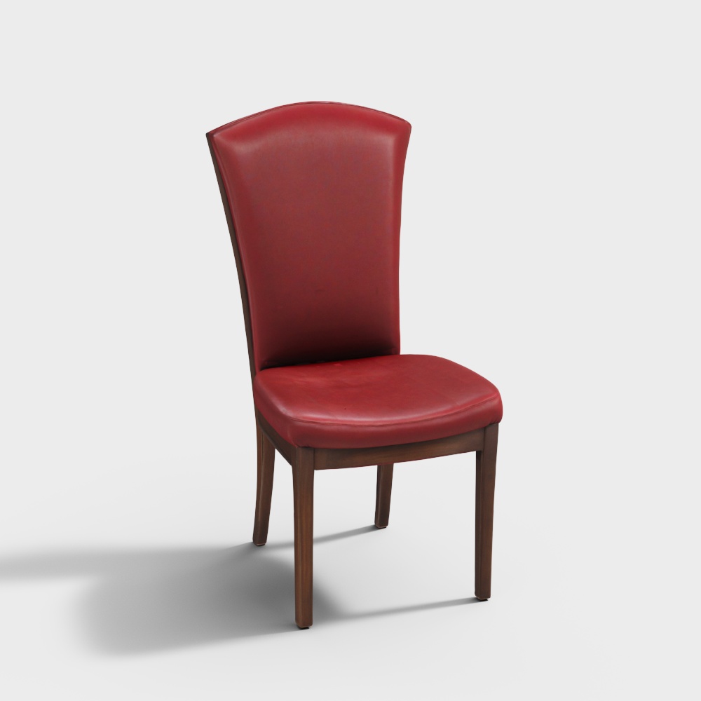 Maroon Elegance Chair3D模型