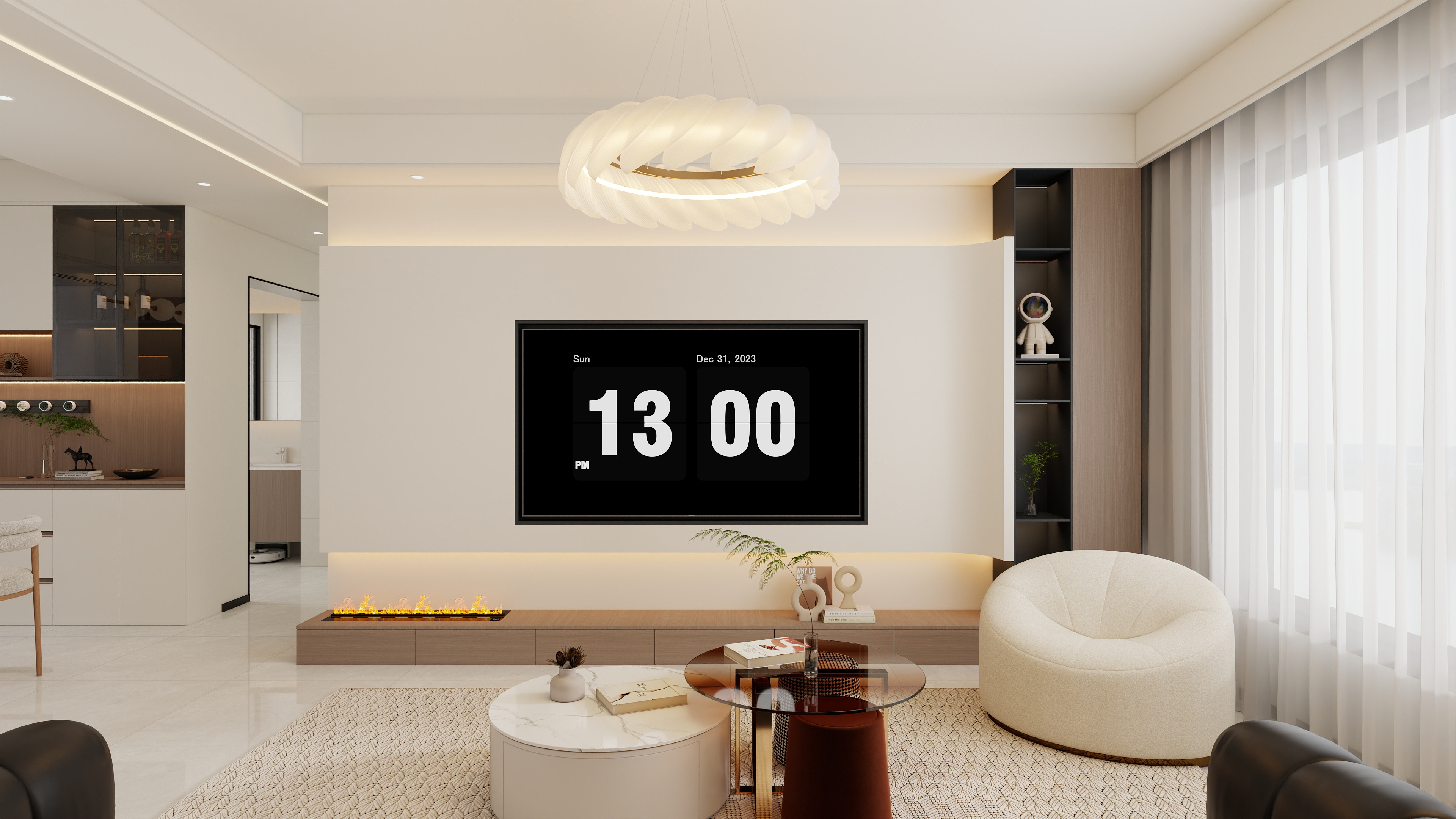 Qiao-设计师-奶油风三室-装修设计方案