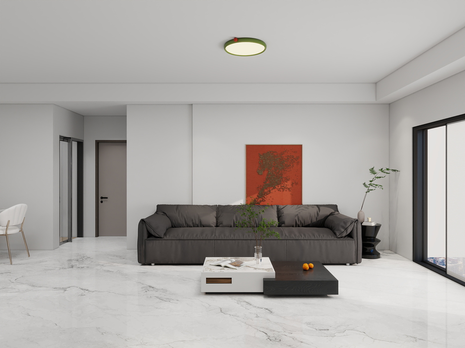 吴爽-117m²现代轻奢风格设计装修效果图