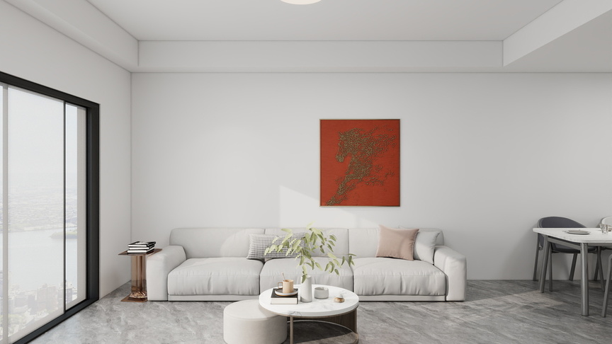 吴爽-84m²现代简约风格装修效果图