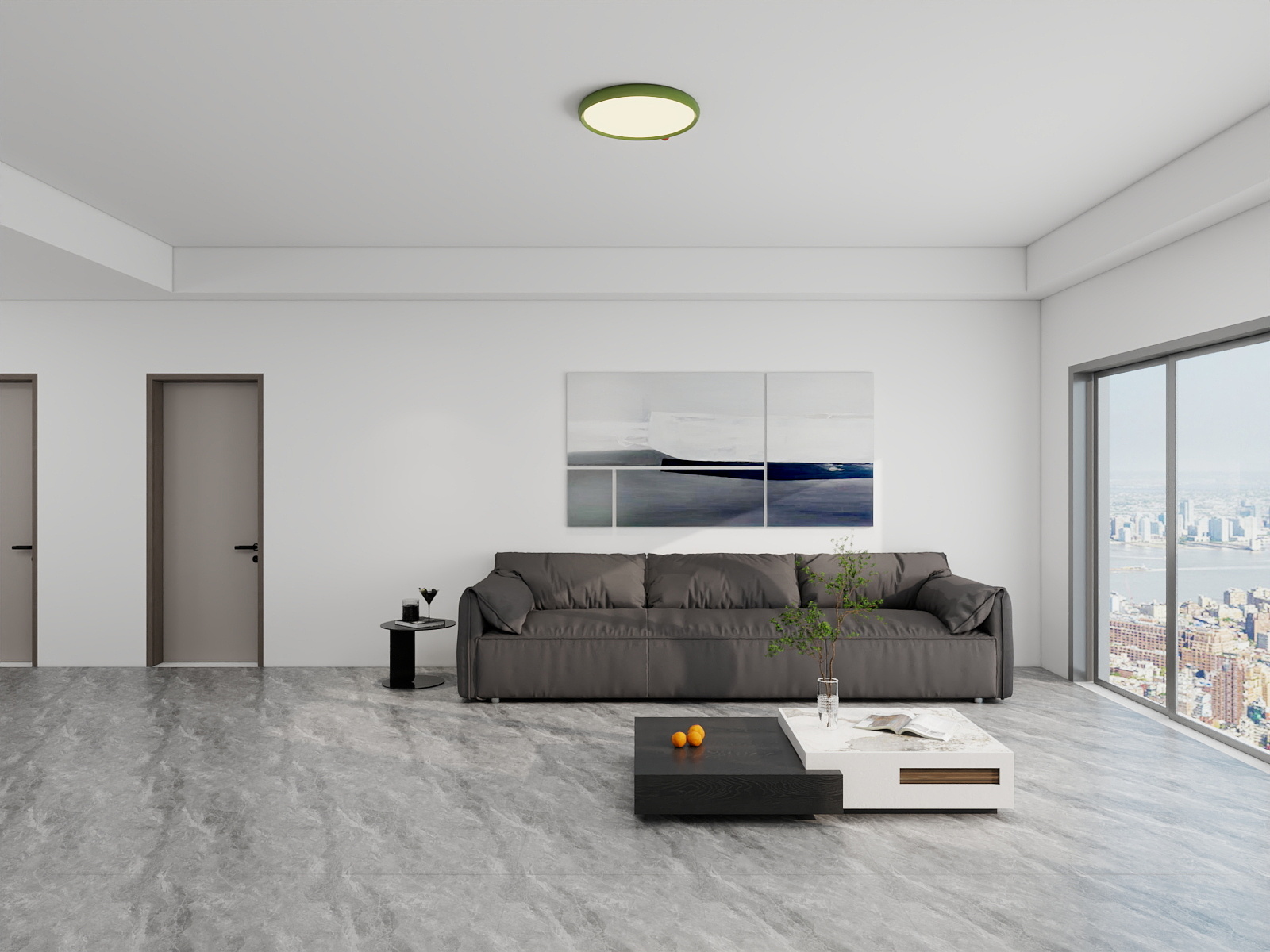 吴爽-134m²现代轻奢风格设计装修效果图