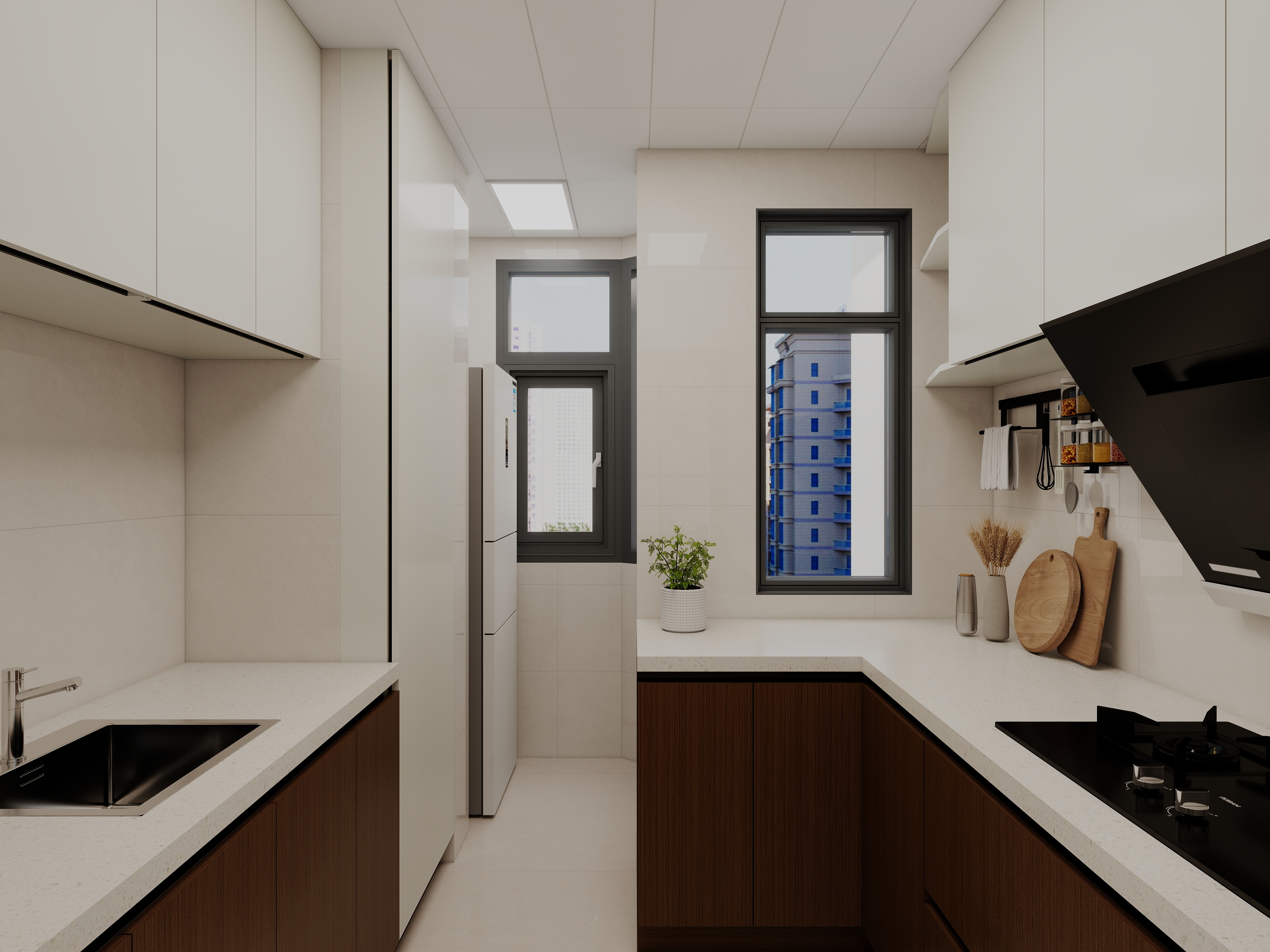 艺雅丽-99平中古奶油风装修效果图