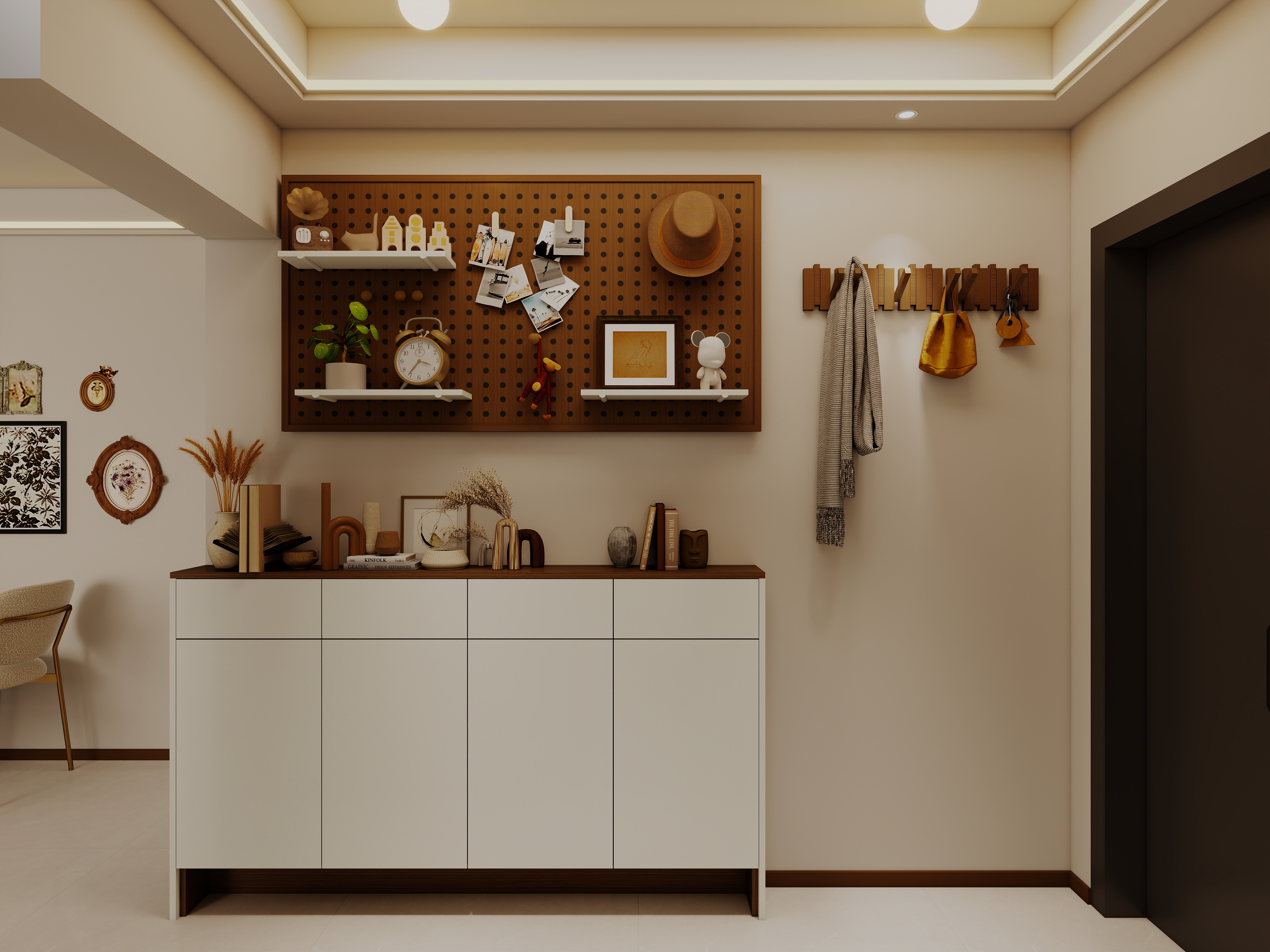 艺雅丽-99平中古奶油风 装修效果图