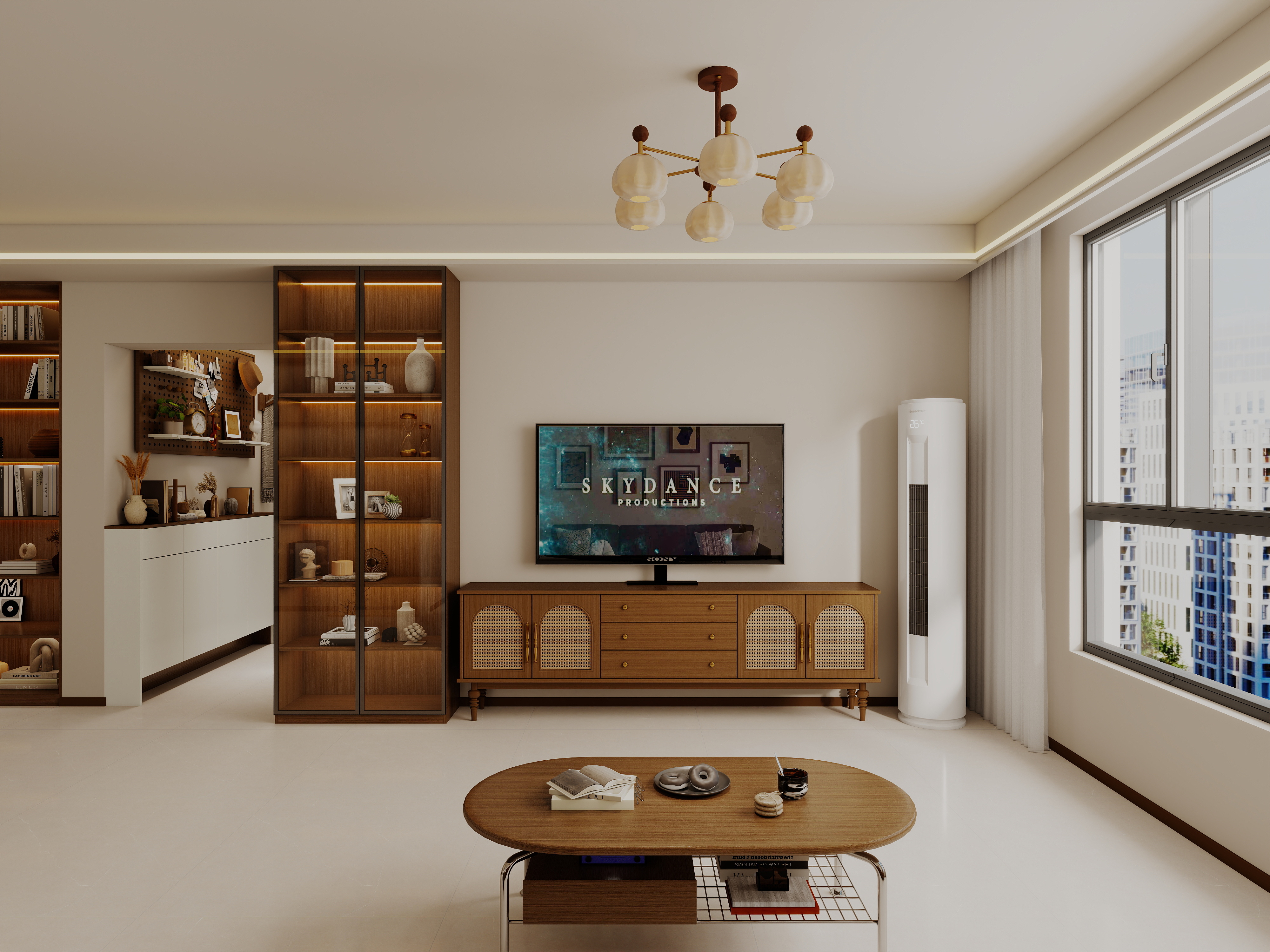 艺雅丽-99平中古奶油风装修效果图