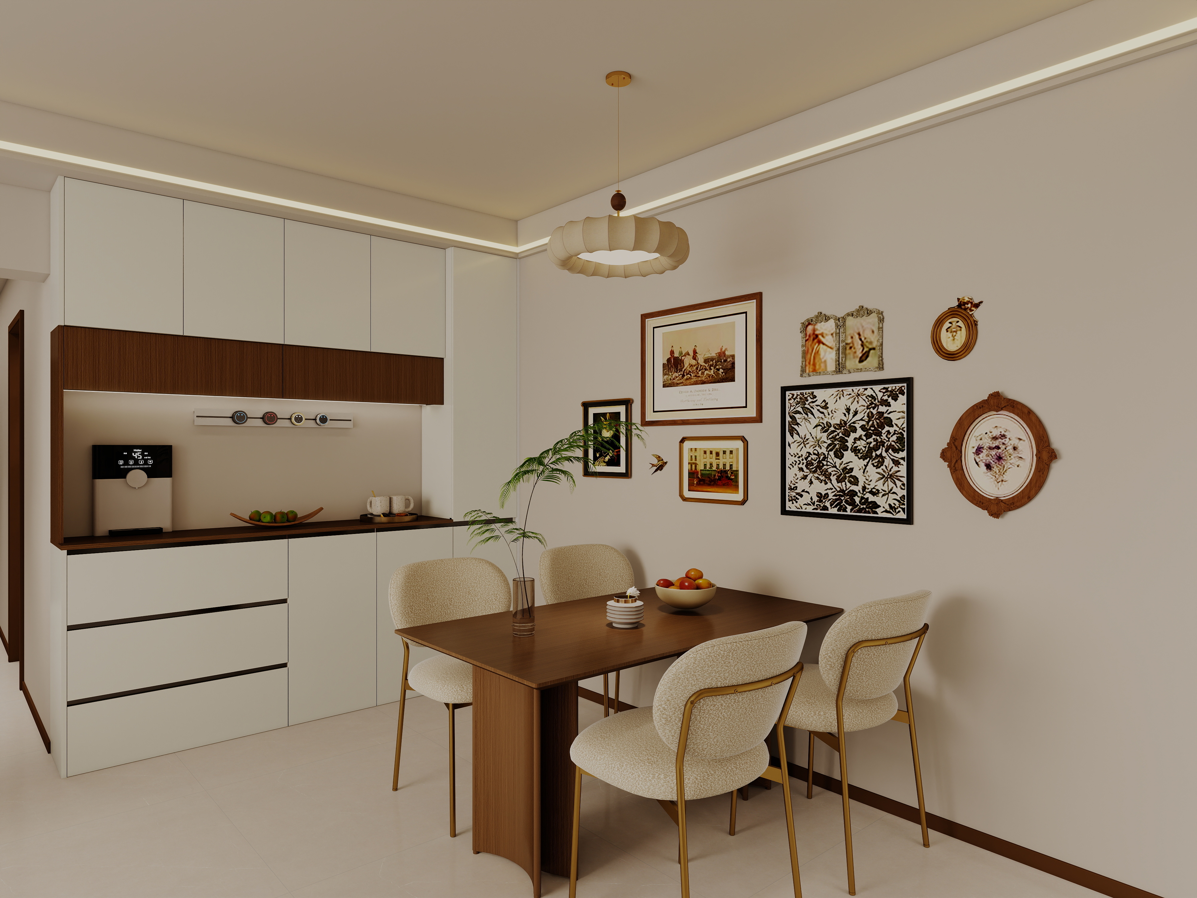 艺雅丽-99平中古奶油风装修效果图