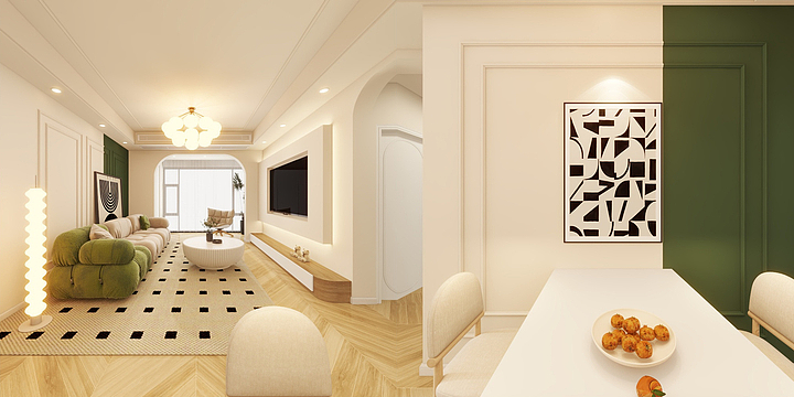 張若璵-江屿墅  原木奶油风-装修设计方案