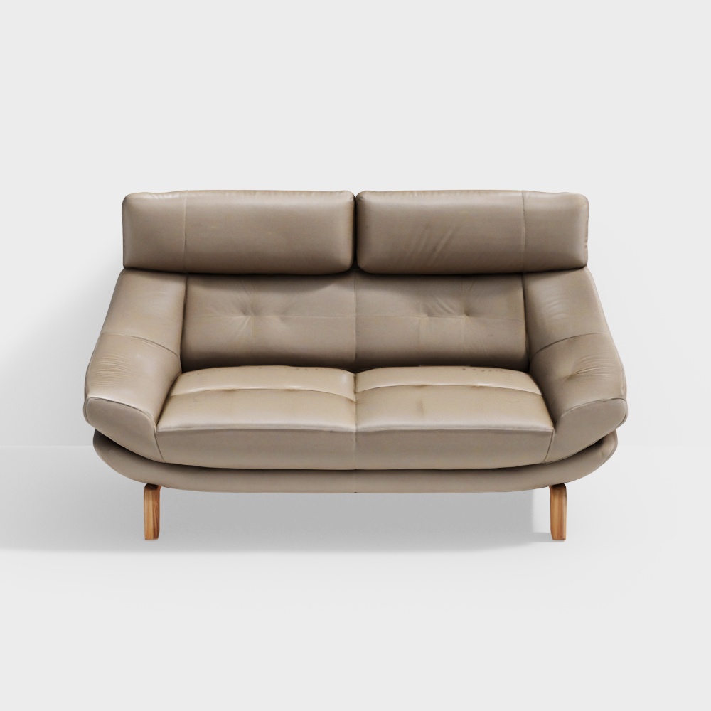 Modern Leather Multi-person Sofa3D模型