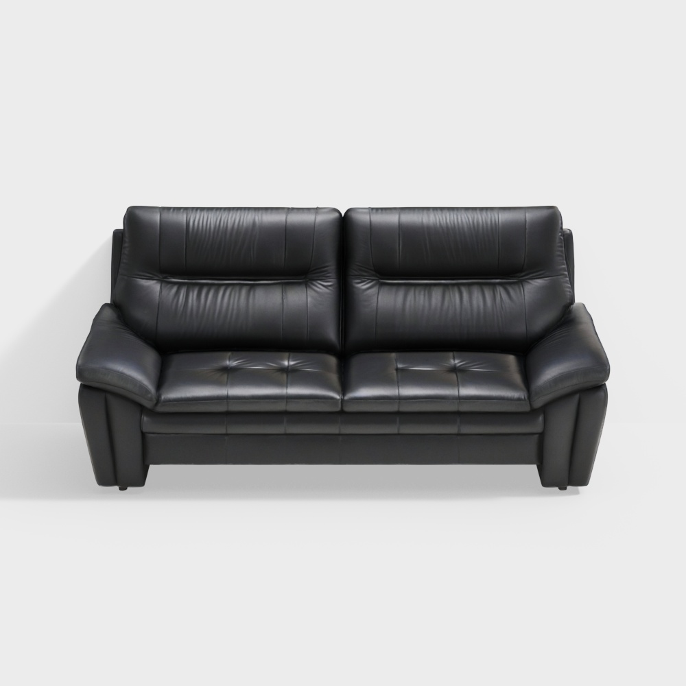 Black Leather Sofa3D模型