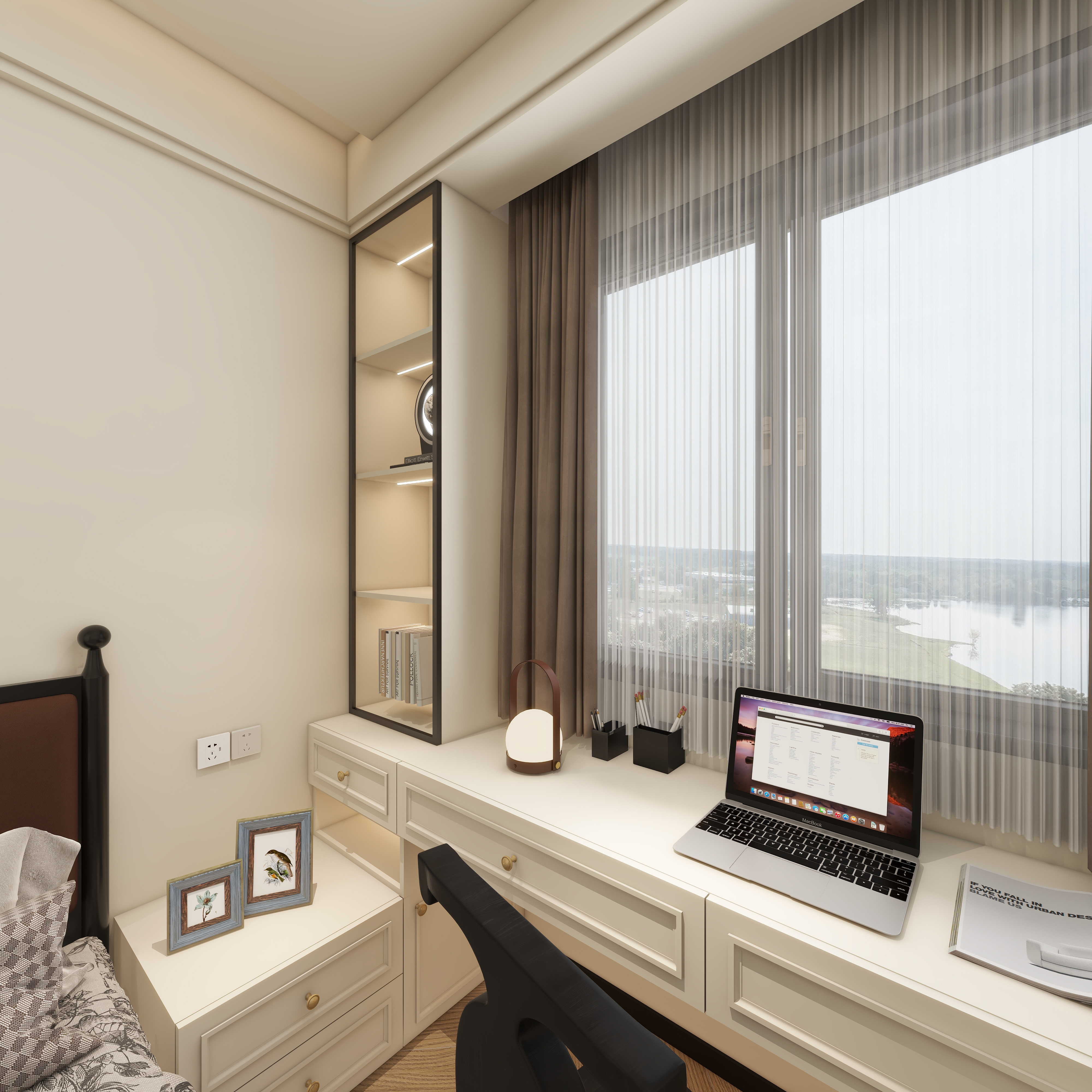 大金空调官方-乳白流光，邂逅法式复古的 130㎡浪漫栖居一层男孩房装修效果图第3张