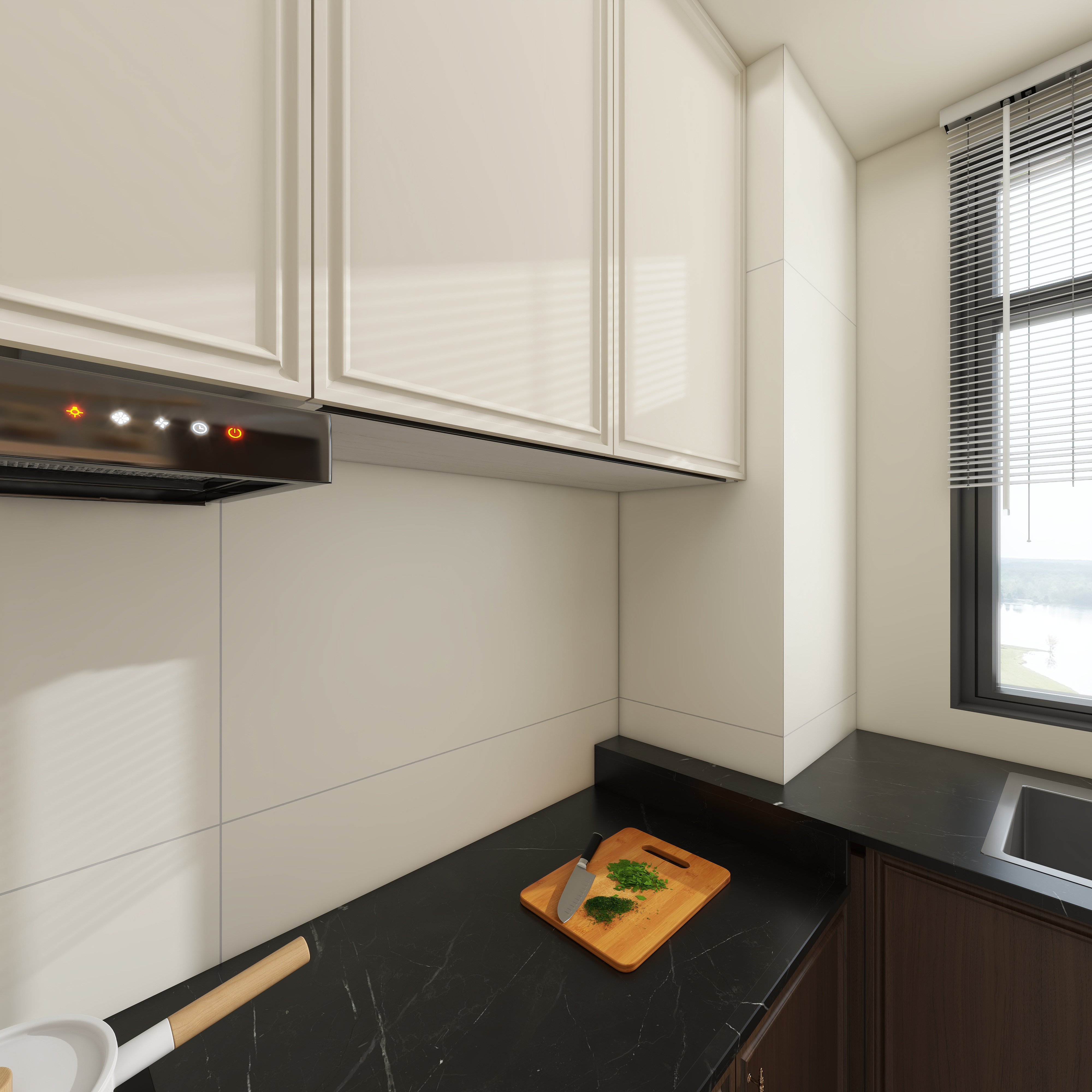 大金空调官方-乳白流光，邂逅法式复古的 130㎡浪漫栖居一层厨房装修效果图第3张