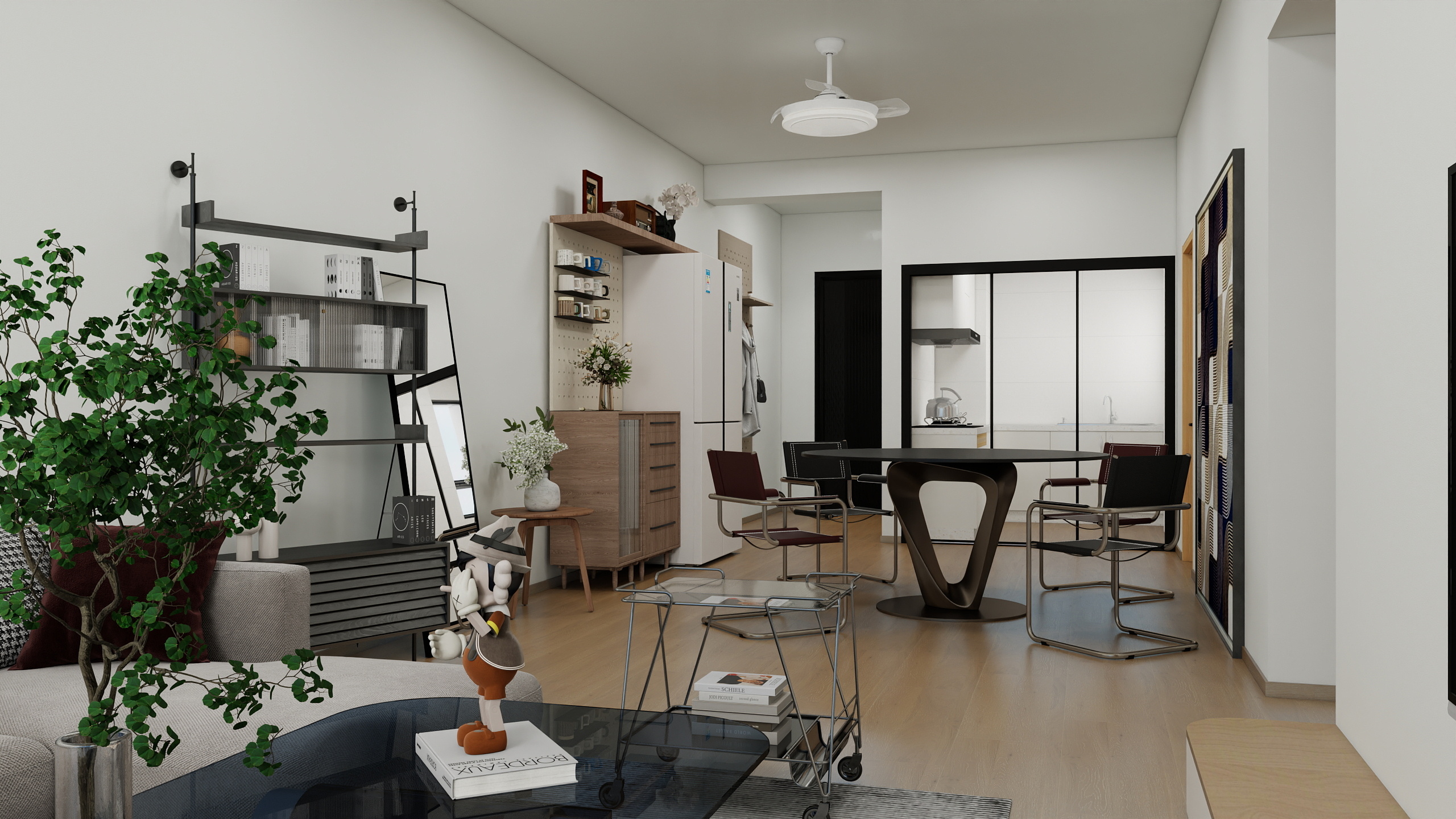 冷冽幼童-93㎡3室装修效果图