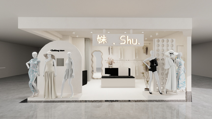 专业设计师YU-商场服装店装修效果图