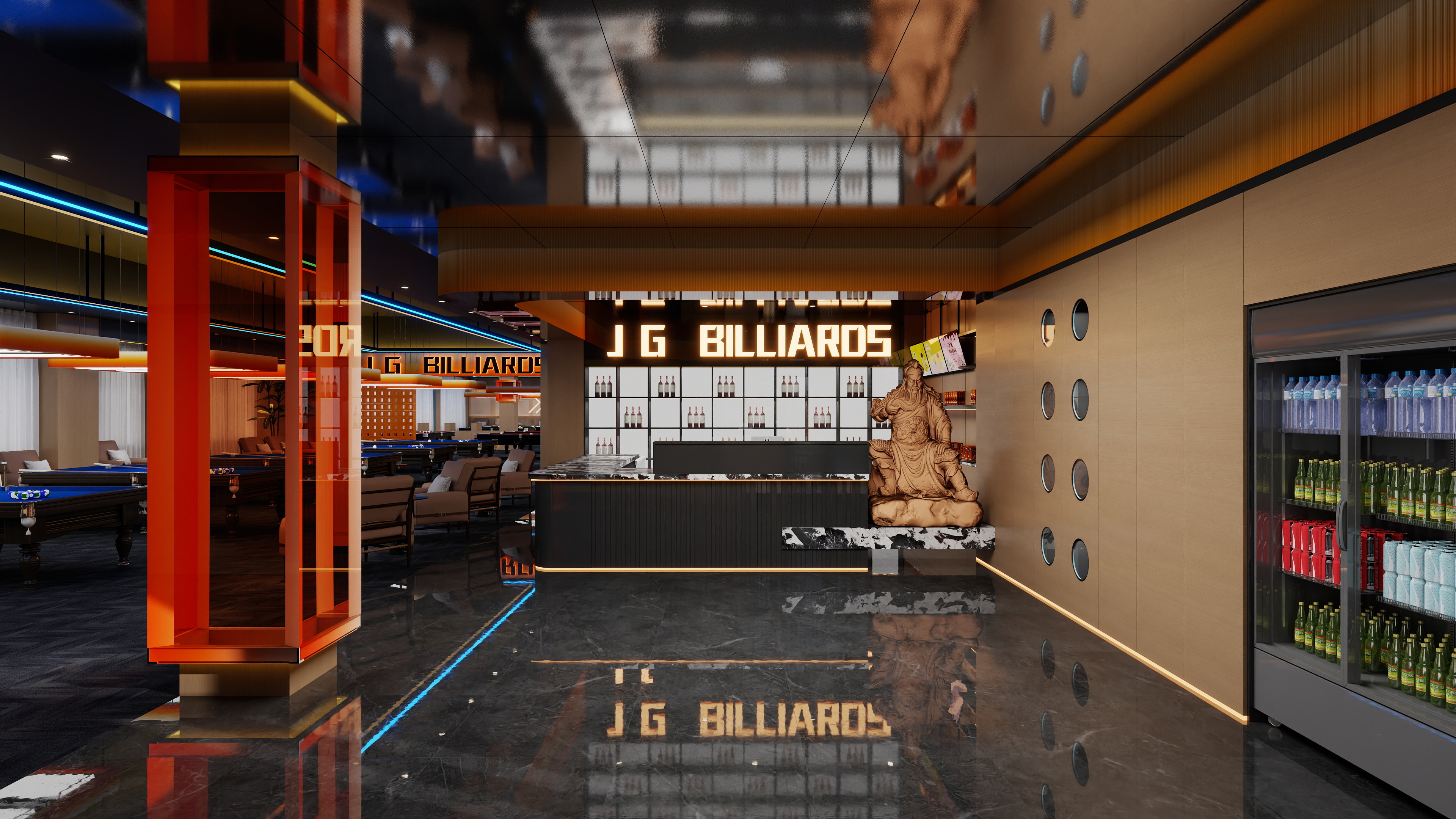 水清竹*-*周一-巨格台球厅-装修设计方案