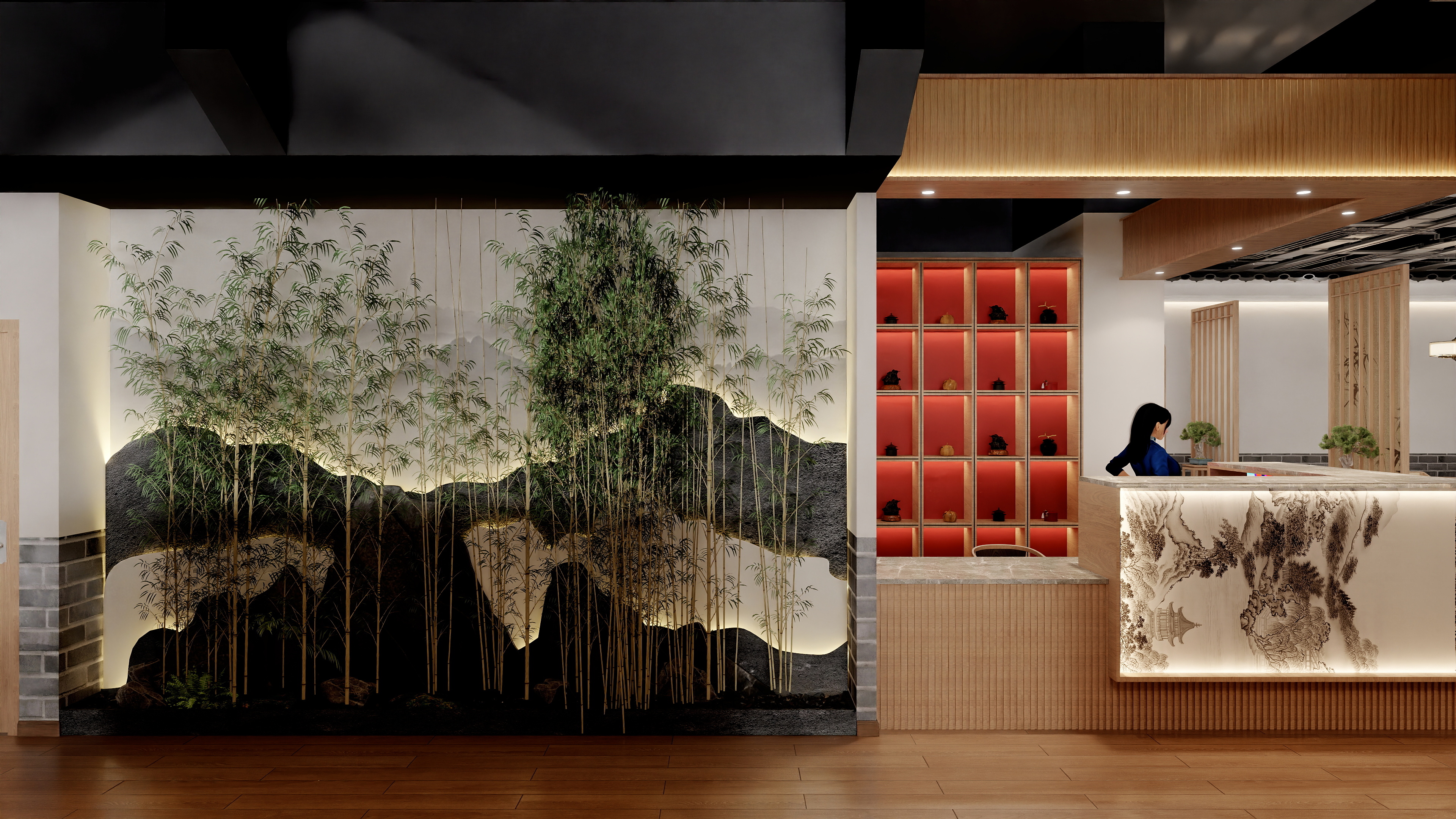 全案设计吴道虎-海安禧园茶餐厅-装修设计方案