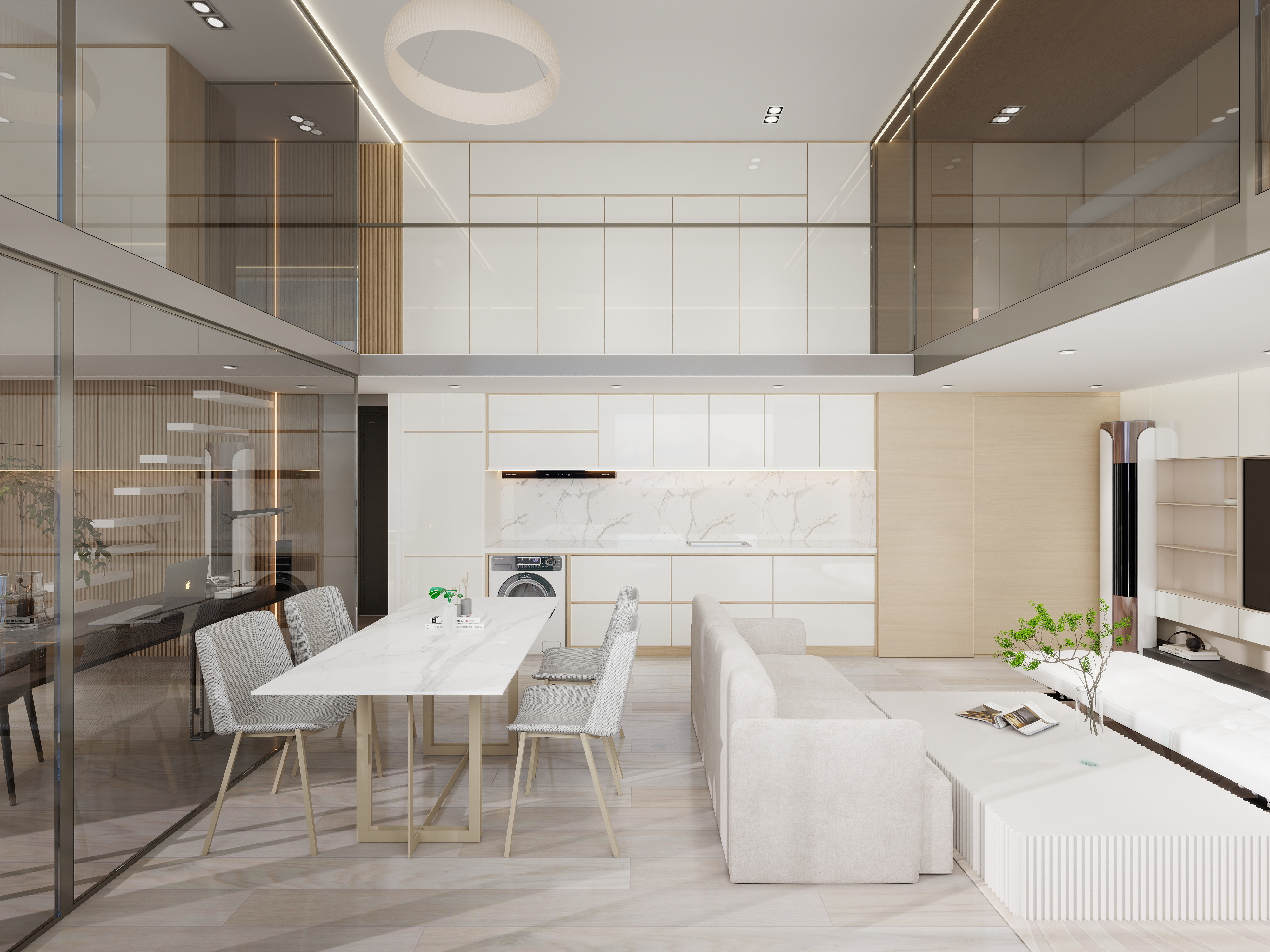 廸偉-海茵莊園1座頂樓LOFT 53㎡2室-装修设计方案