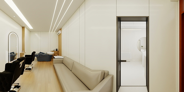 甘肃省利仕装饰装修工程有限公司-平凉市 区委理发室改造-装修设计方案