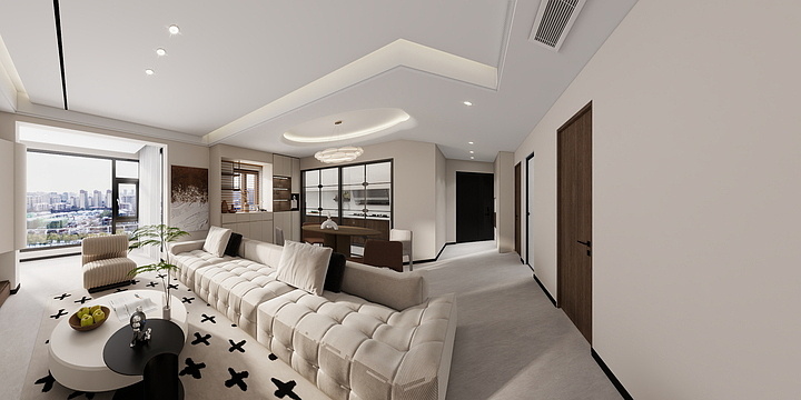 全案设计丶马明-【现代、奶油】翡翠公园-装修设计方案