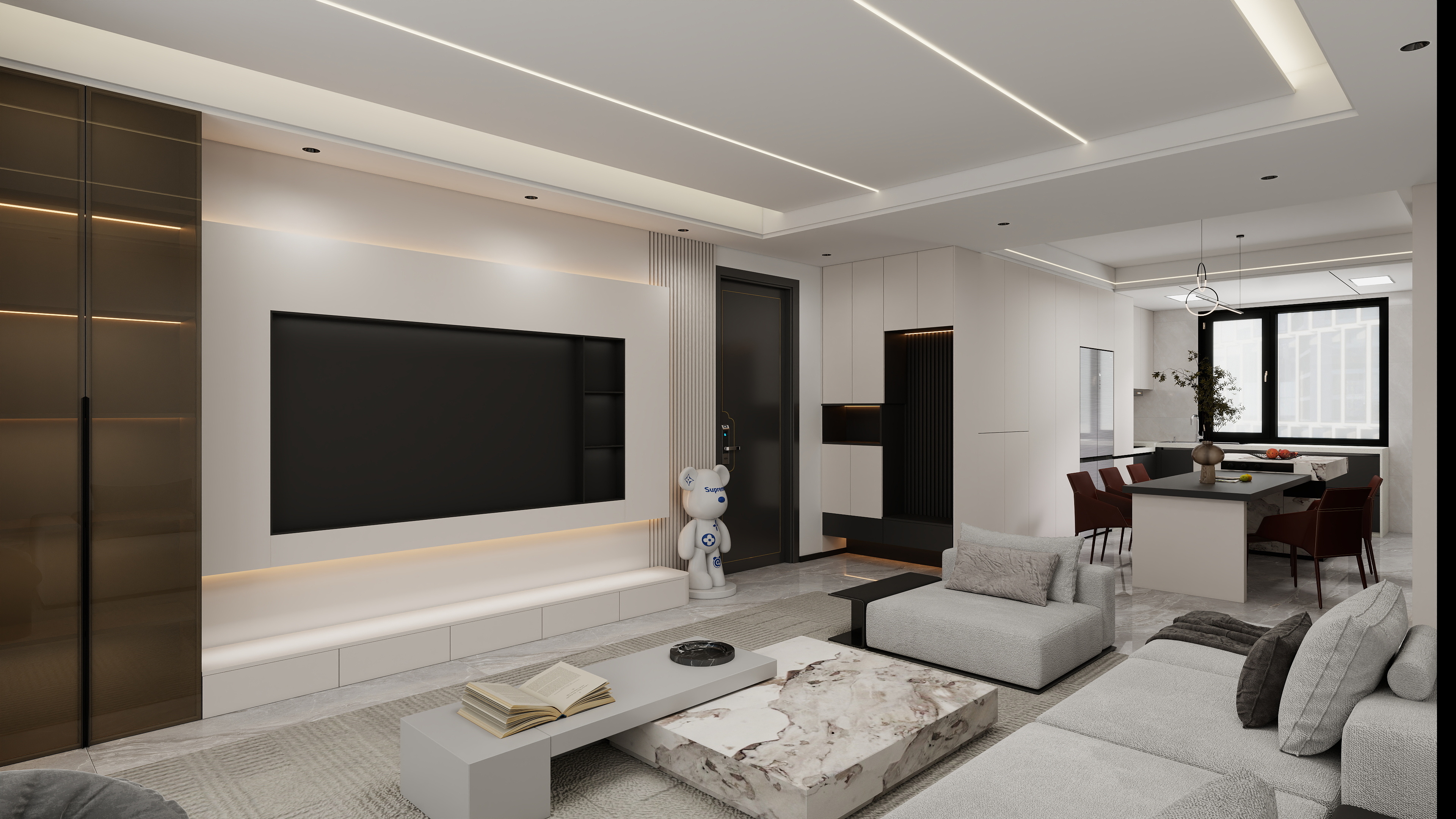 艺雅丽-119平现代极简 装修效果图