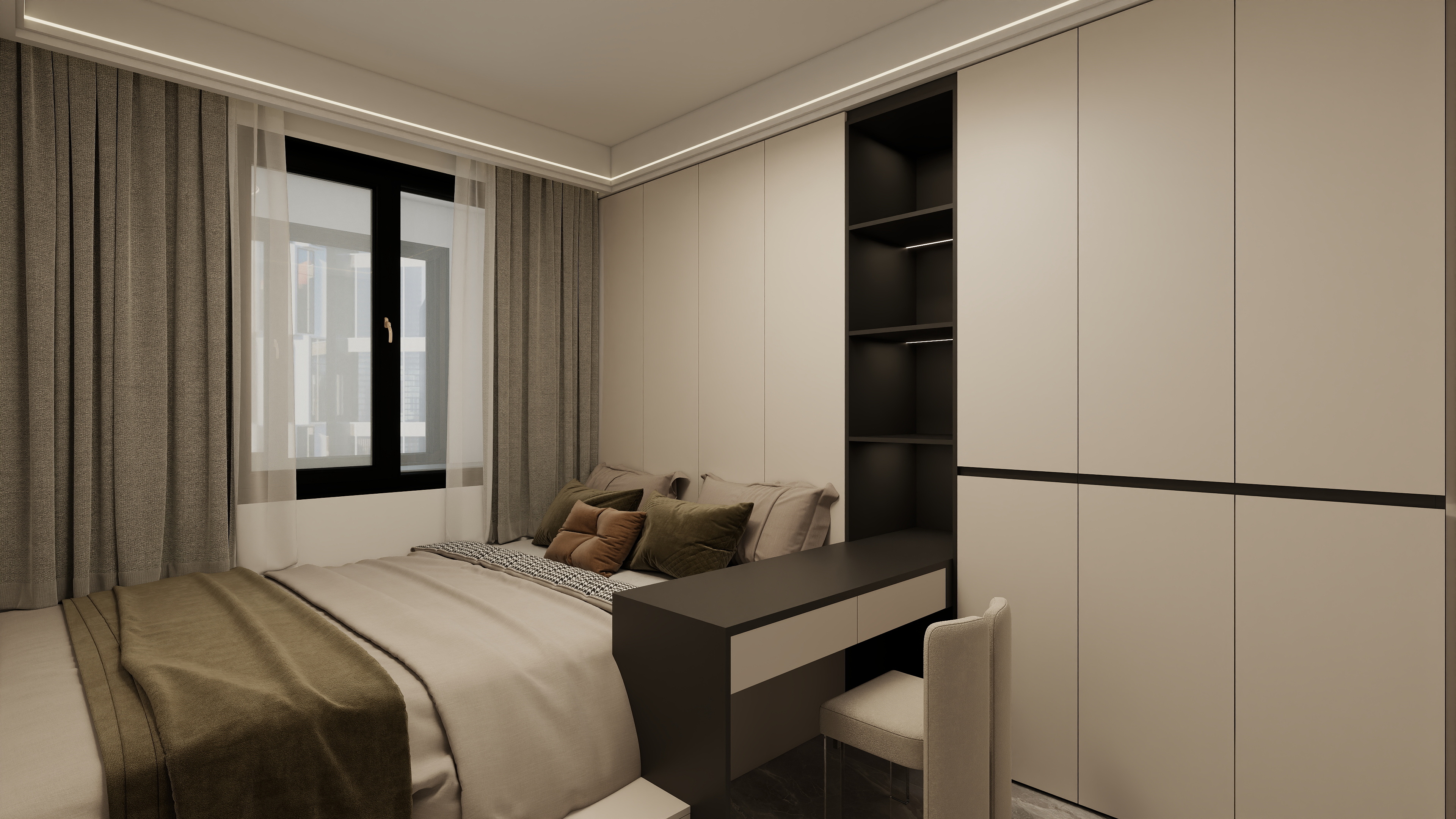 艺雅丽-119平现代极简 装修效果图