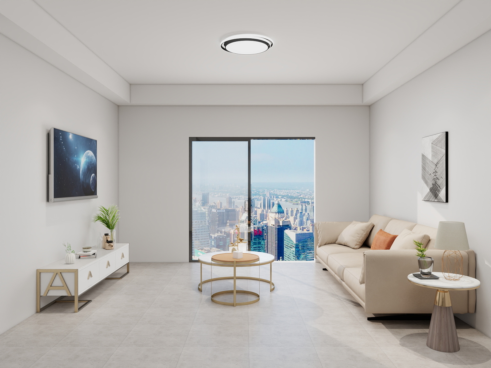 吴爽-112m²现代轻奢风格设计装修效果图