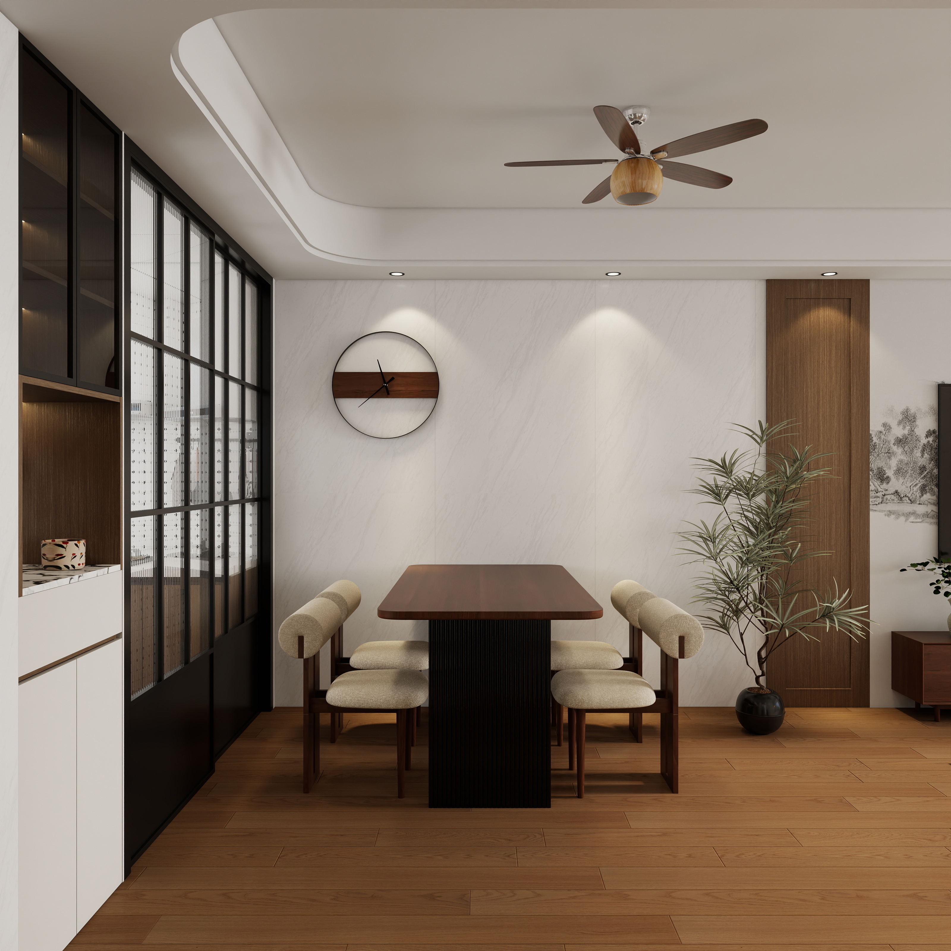 李青越-71平方中古风两居室装修效果图