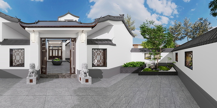 A一李刚-四合院SU-装修设计方案