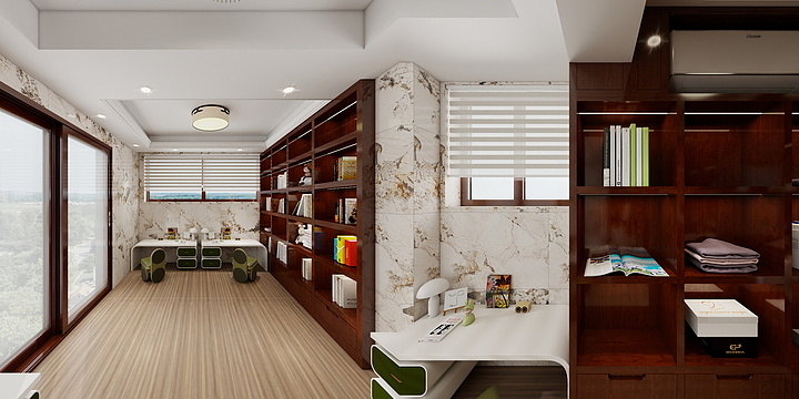 御旺家-王明生-水晶湖郡书房-装修设计方案