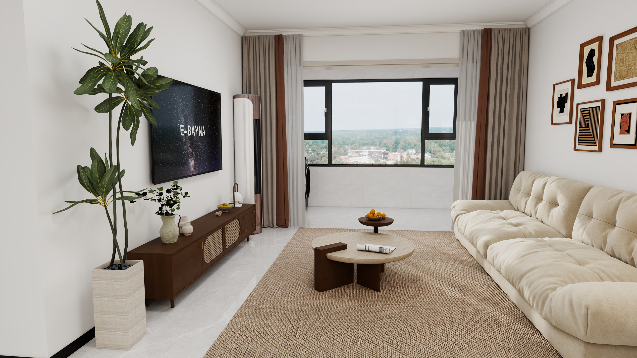 LWB全屋设计-翡翠天境77m²-小两室-装修设计方案