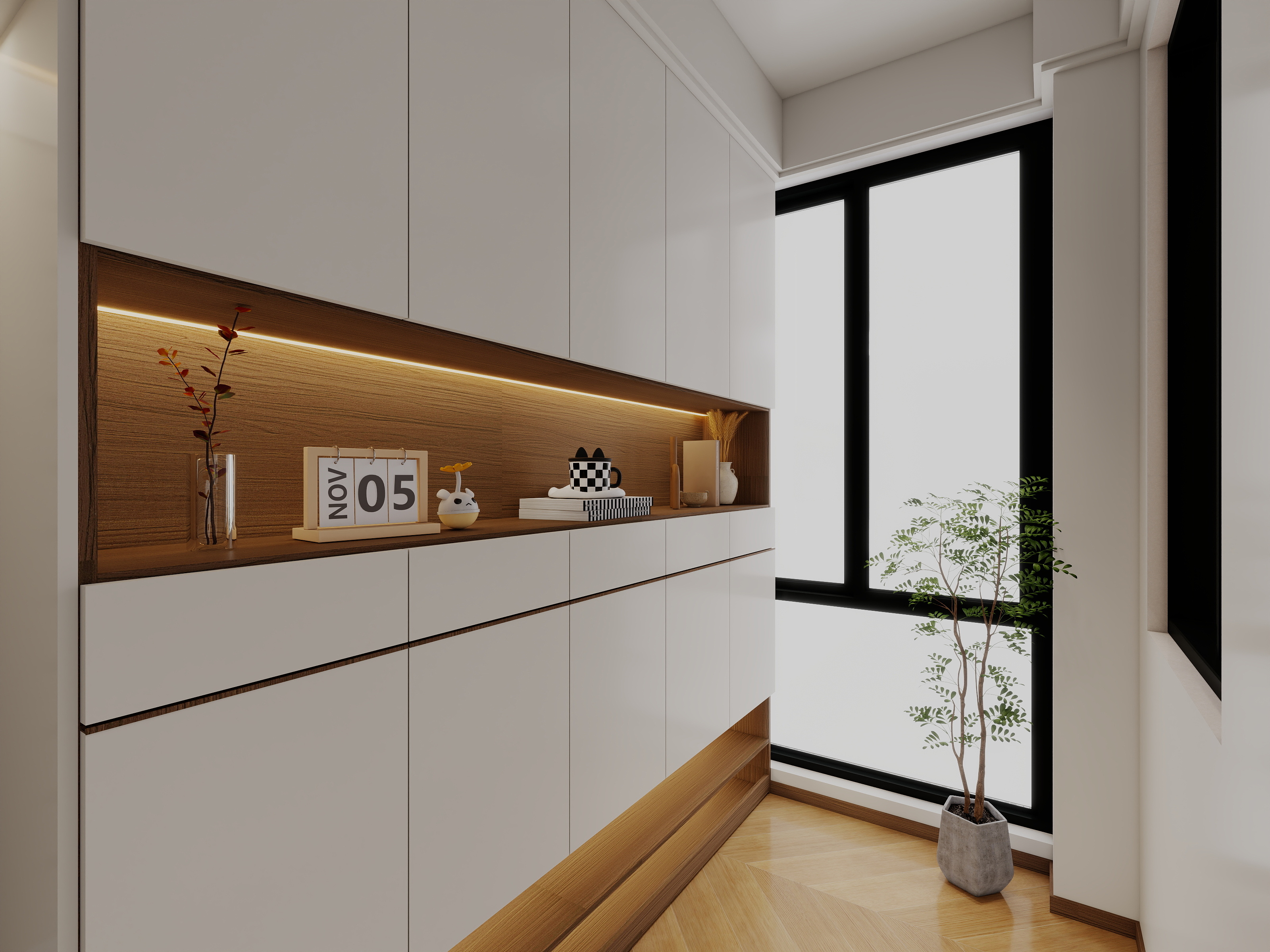 艺雅丽-112平中古简约风装修效果图