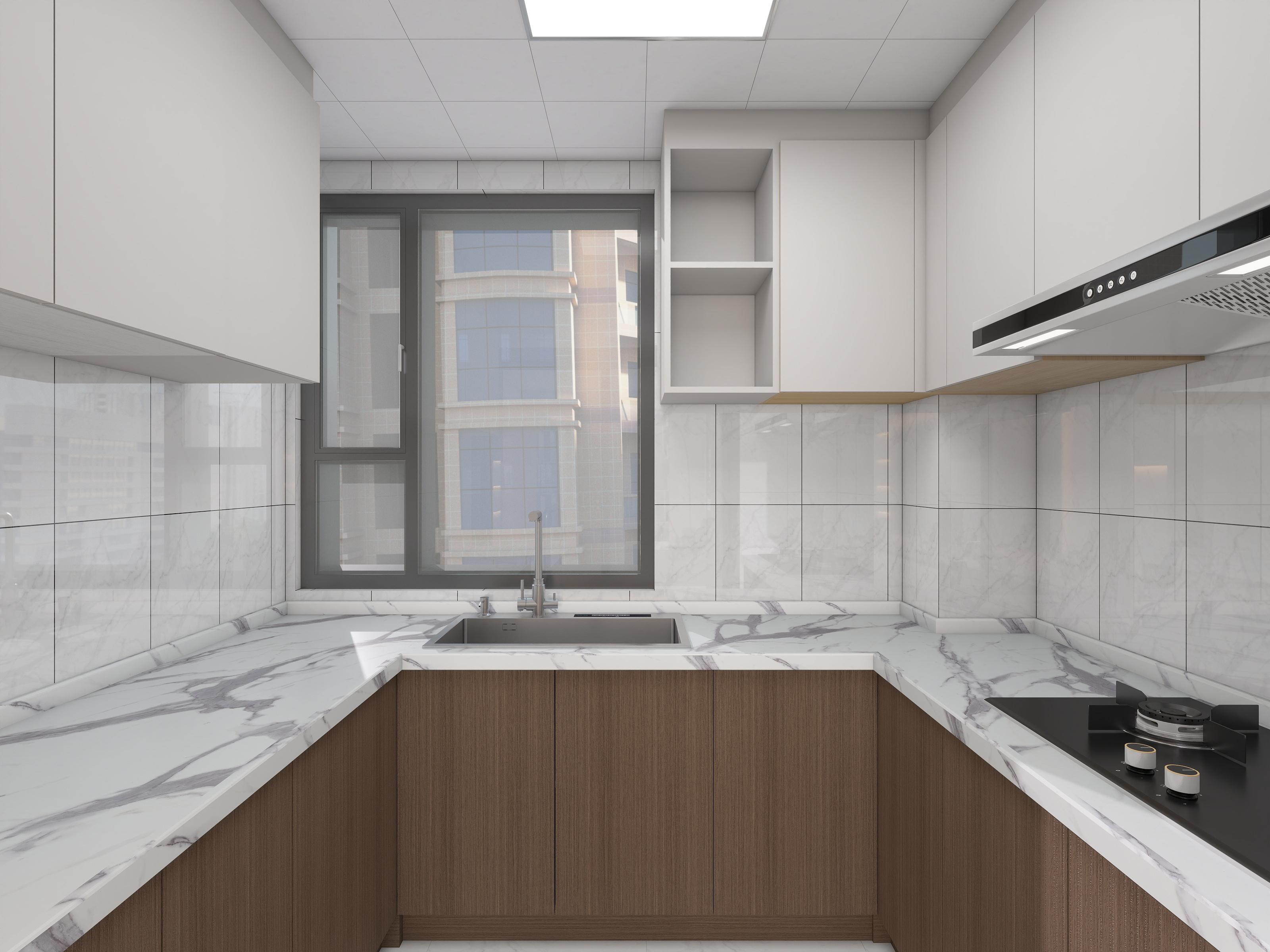 艺雅丽-99平现代风格 装修效果图