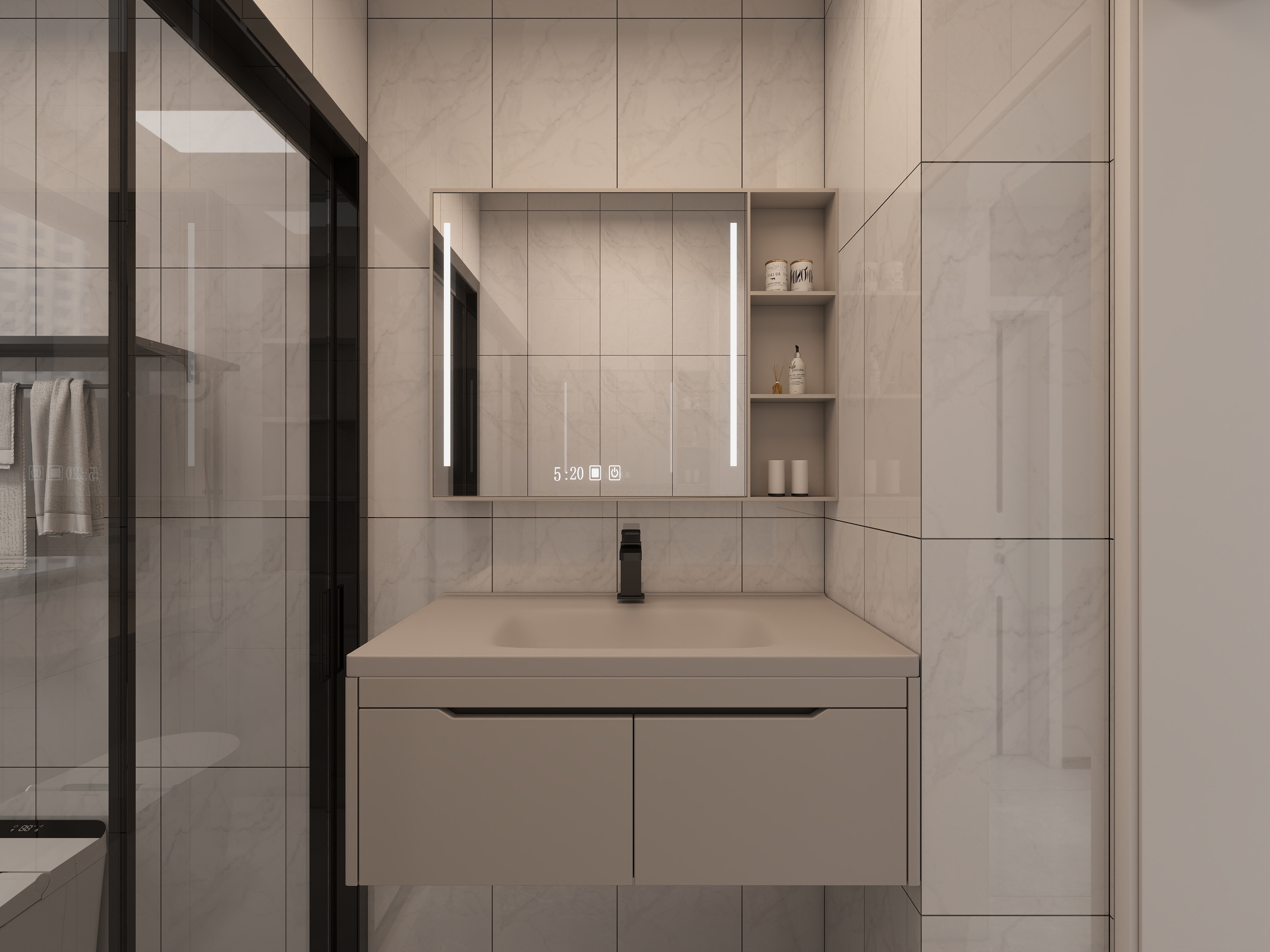 艺雅丽-99平现代风格 装修效果图