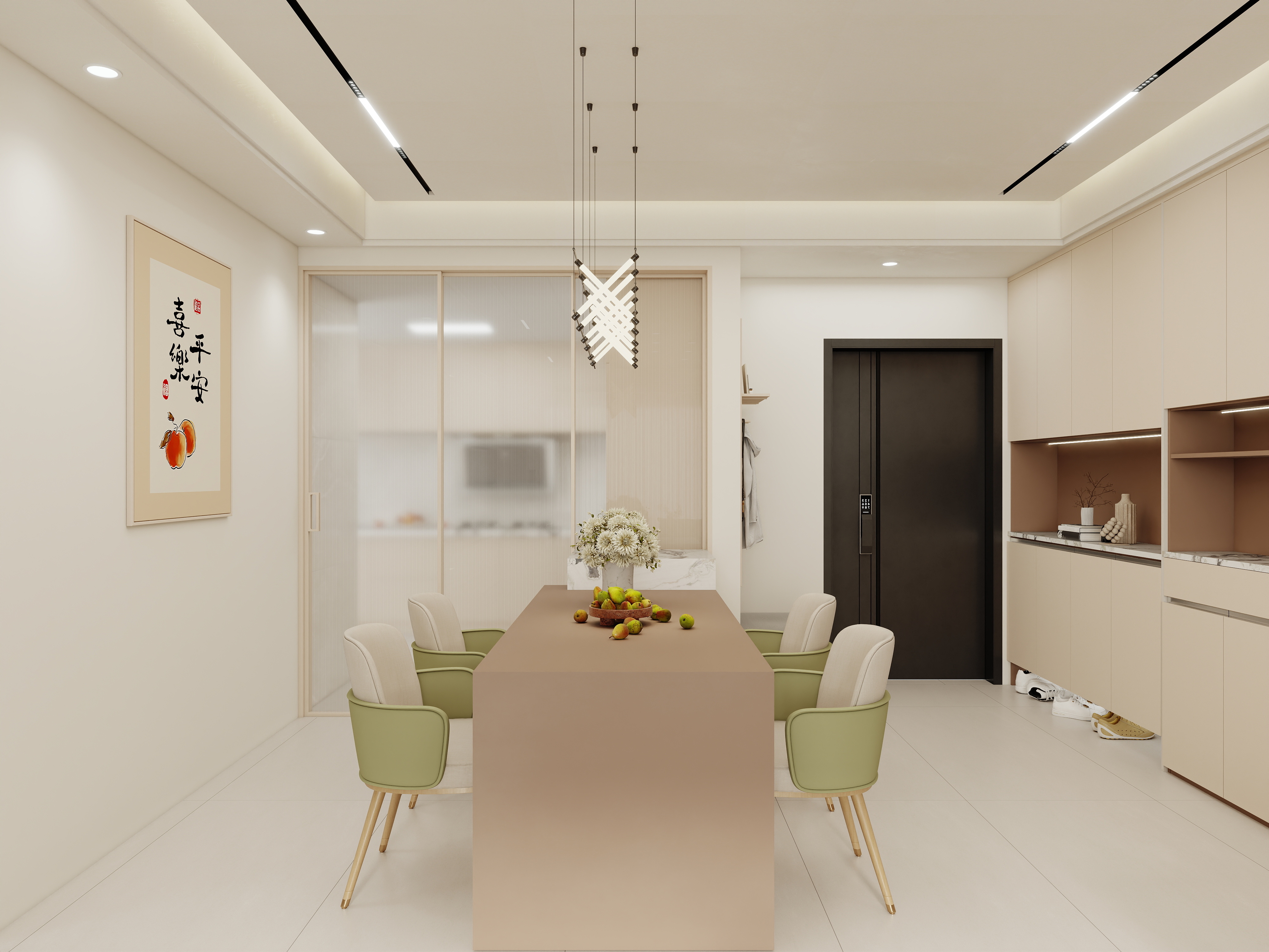 壹诺设计工作室-115㎡3室-极简风 装修效果图