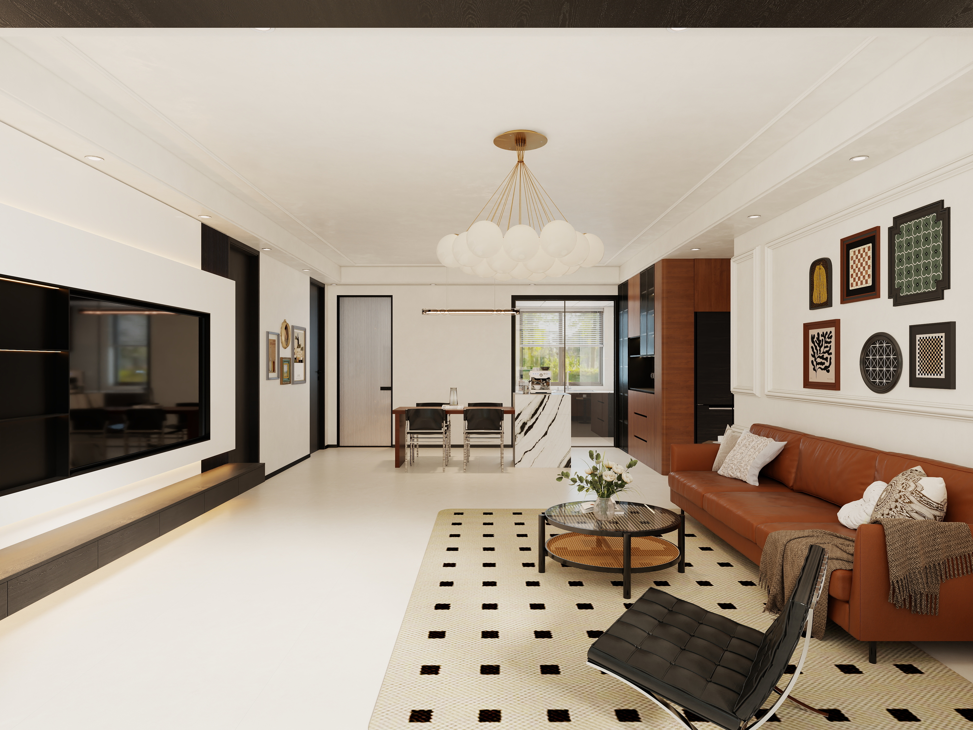 艺雅丽-122平现代简约 装修效果图