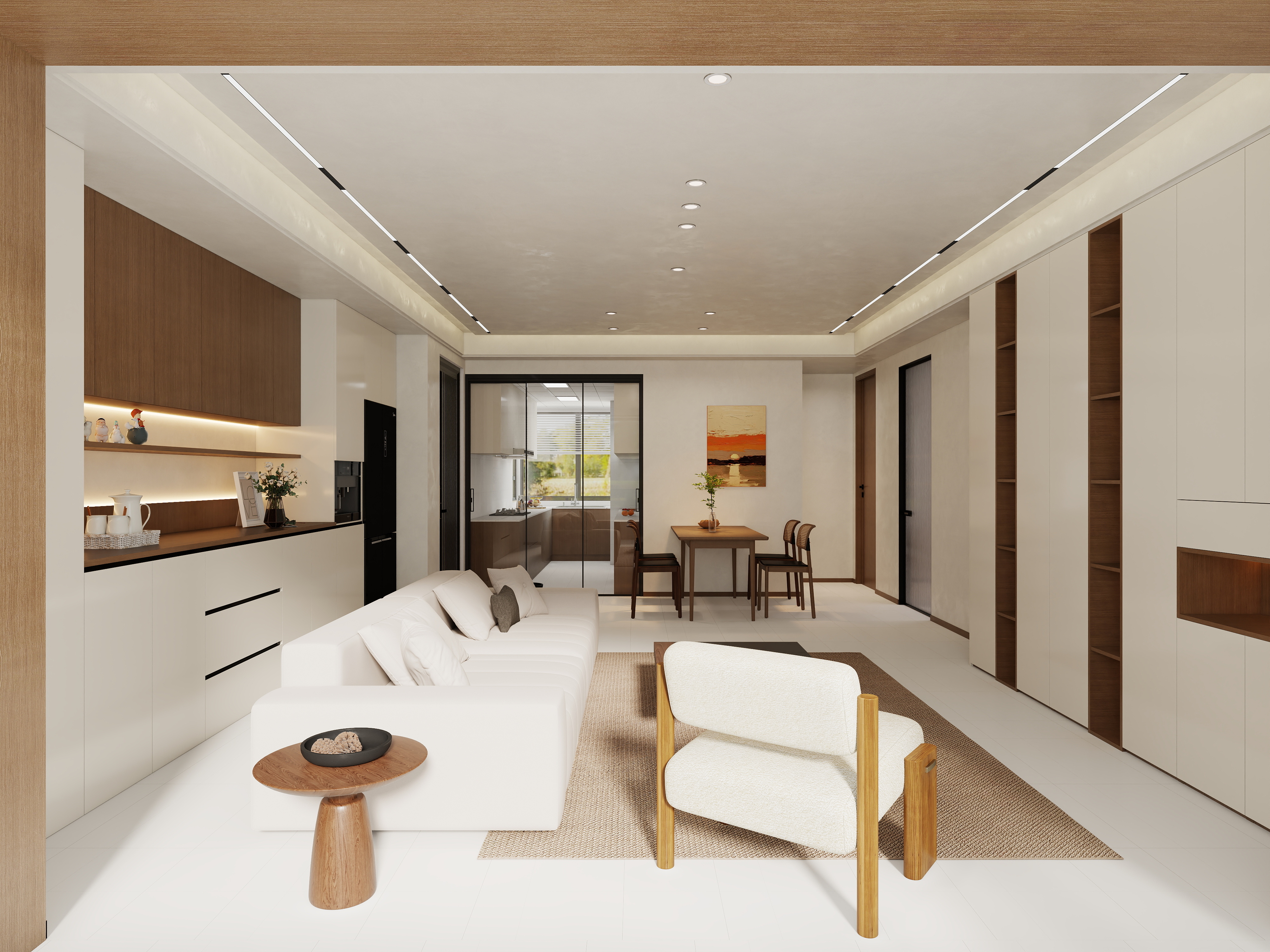 艺雅丽-96平现代简约 装修效果图