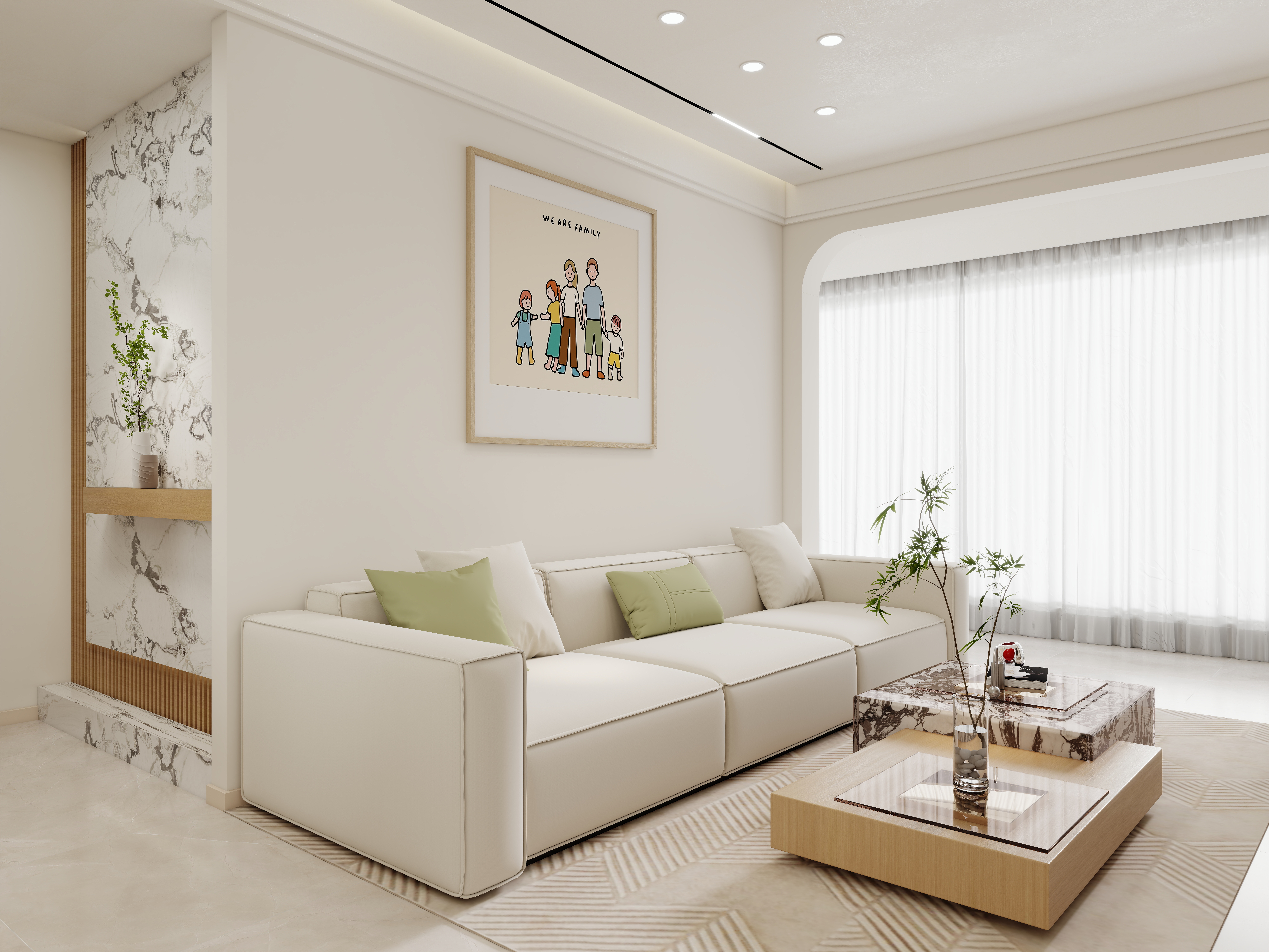 壹诺设计工作室-原木奶油风装修效果图