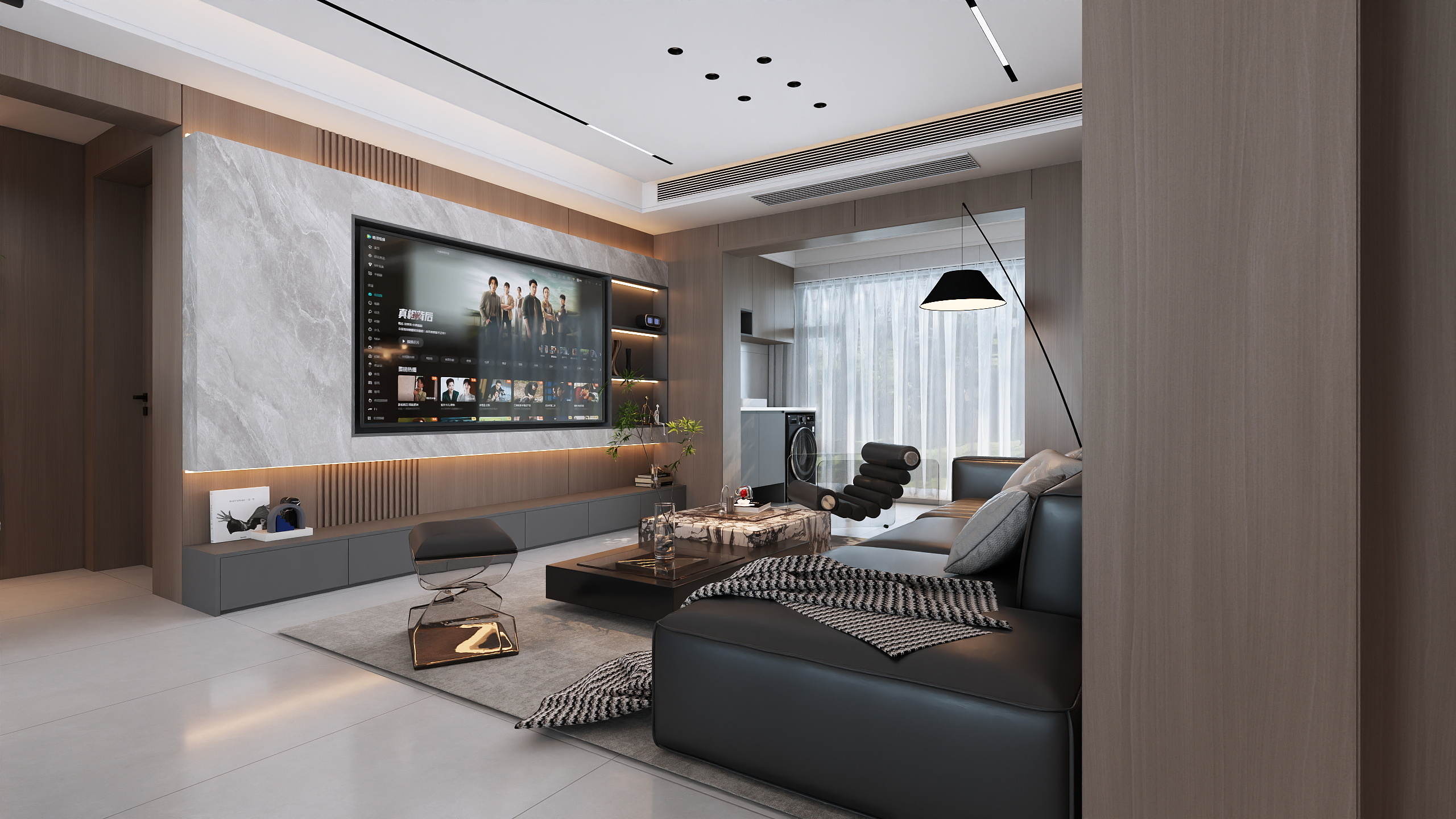 Mr.Zhou设计空间-意式风117㎡3室装修效果图