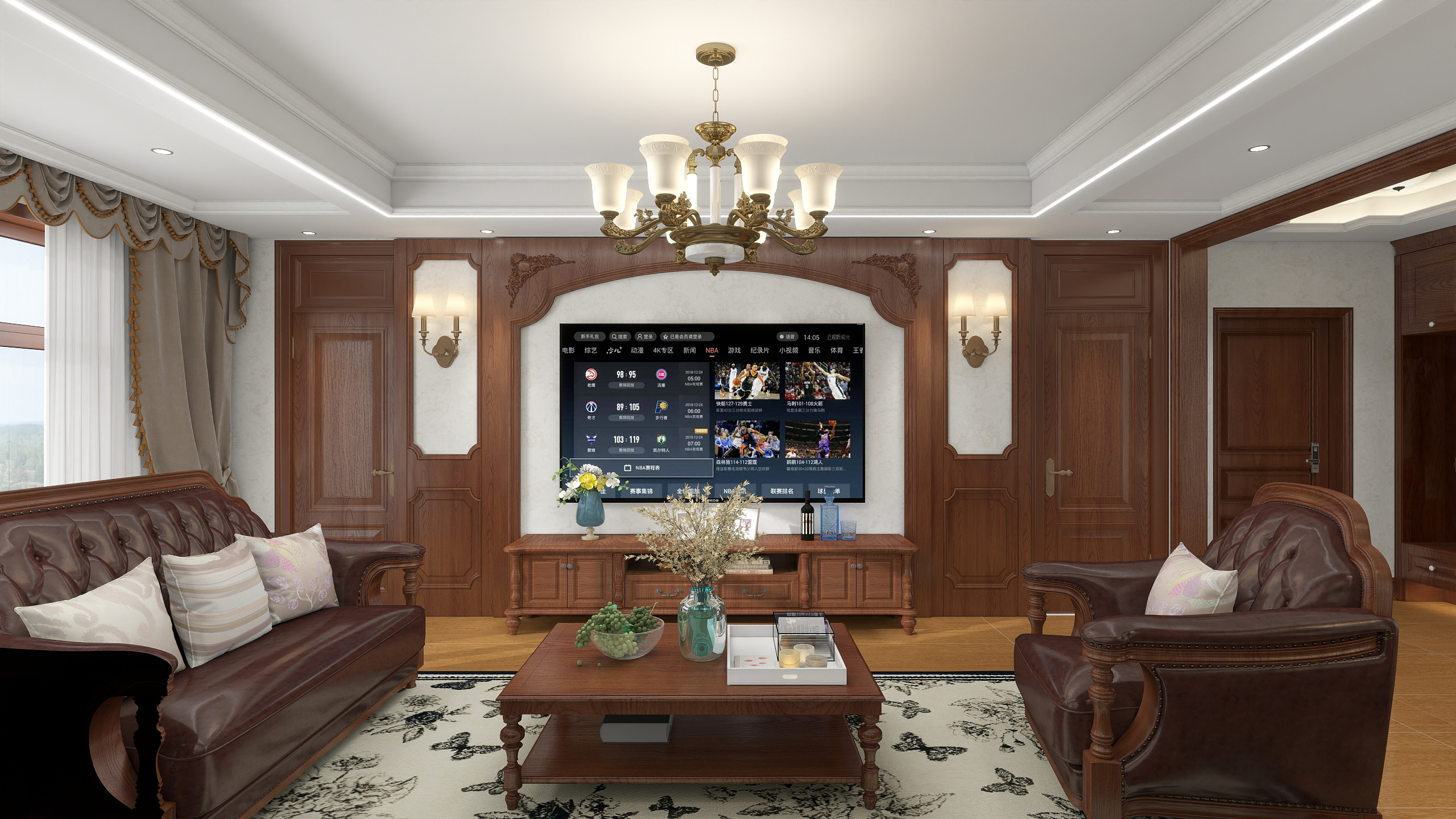 滦南新飞皇派整装-上河城西区20-2-201美式-装修设计方案