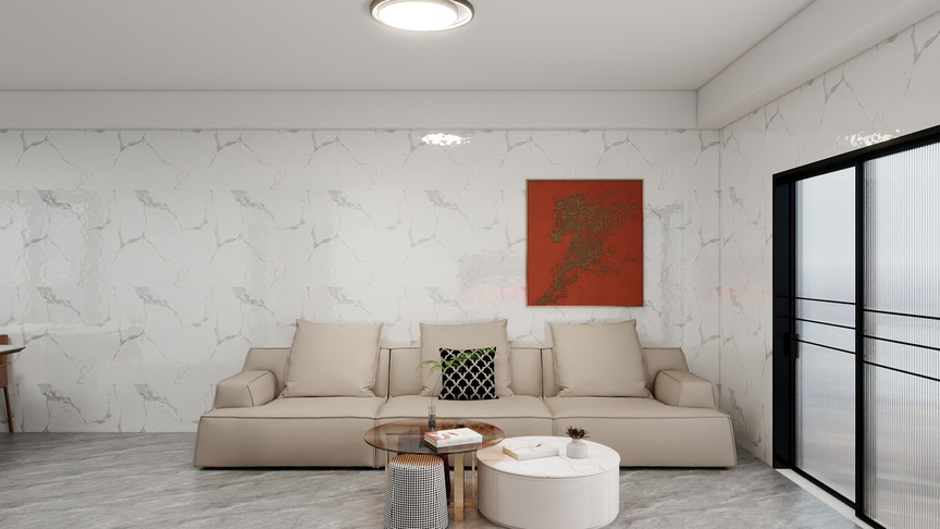 吴爽-84m²现代简约风格装修效果图