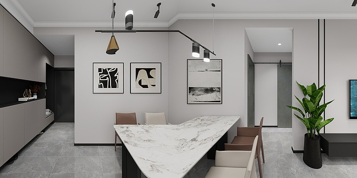 一只小蜗刘-北城盛苑3-2001黑白灰-装修设计方案