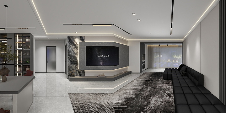 A千艺空间设计-6.17迅捷（建业·云境）6-1-1001黑白灰-装修设计方案