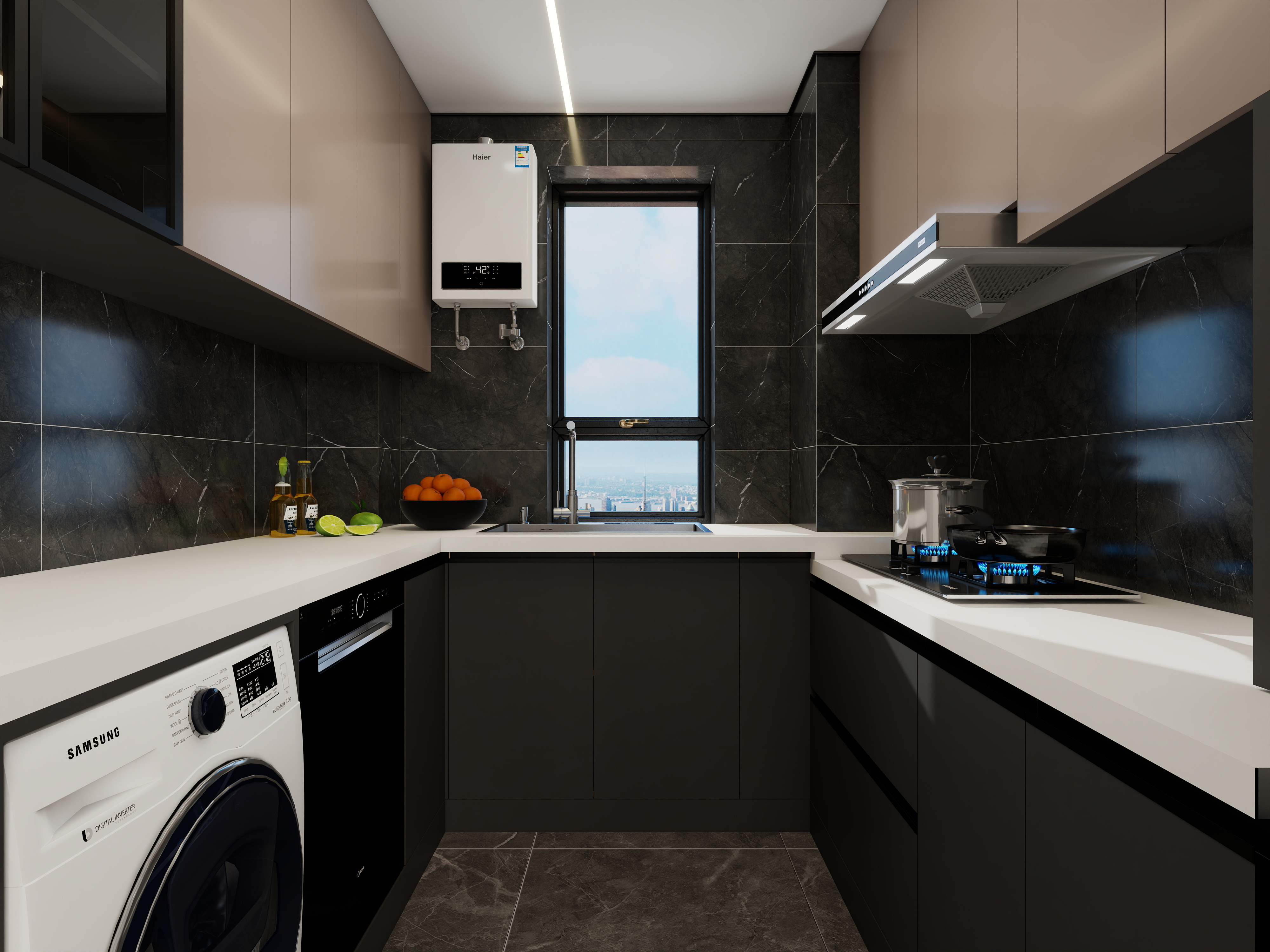 星空设计工作室design-现代简约105㎡3室装修效果图